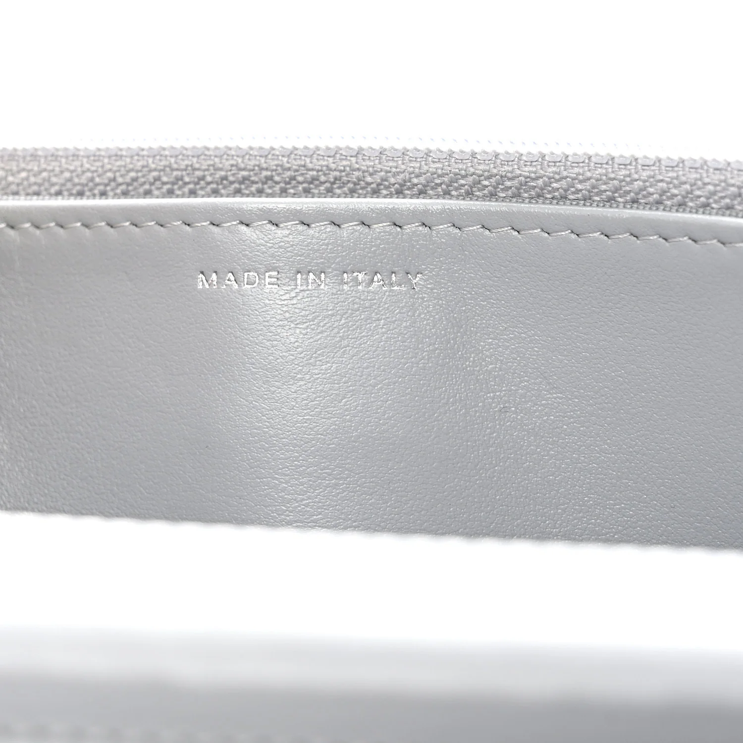 Caviar Quilted Boy Wallet On Chain WOC Grey