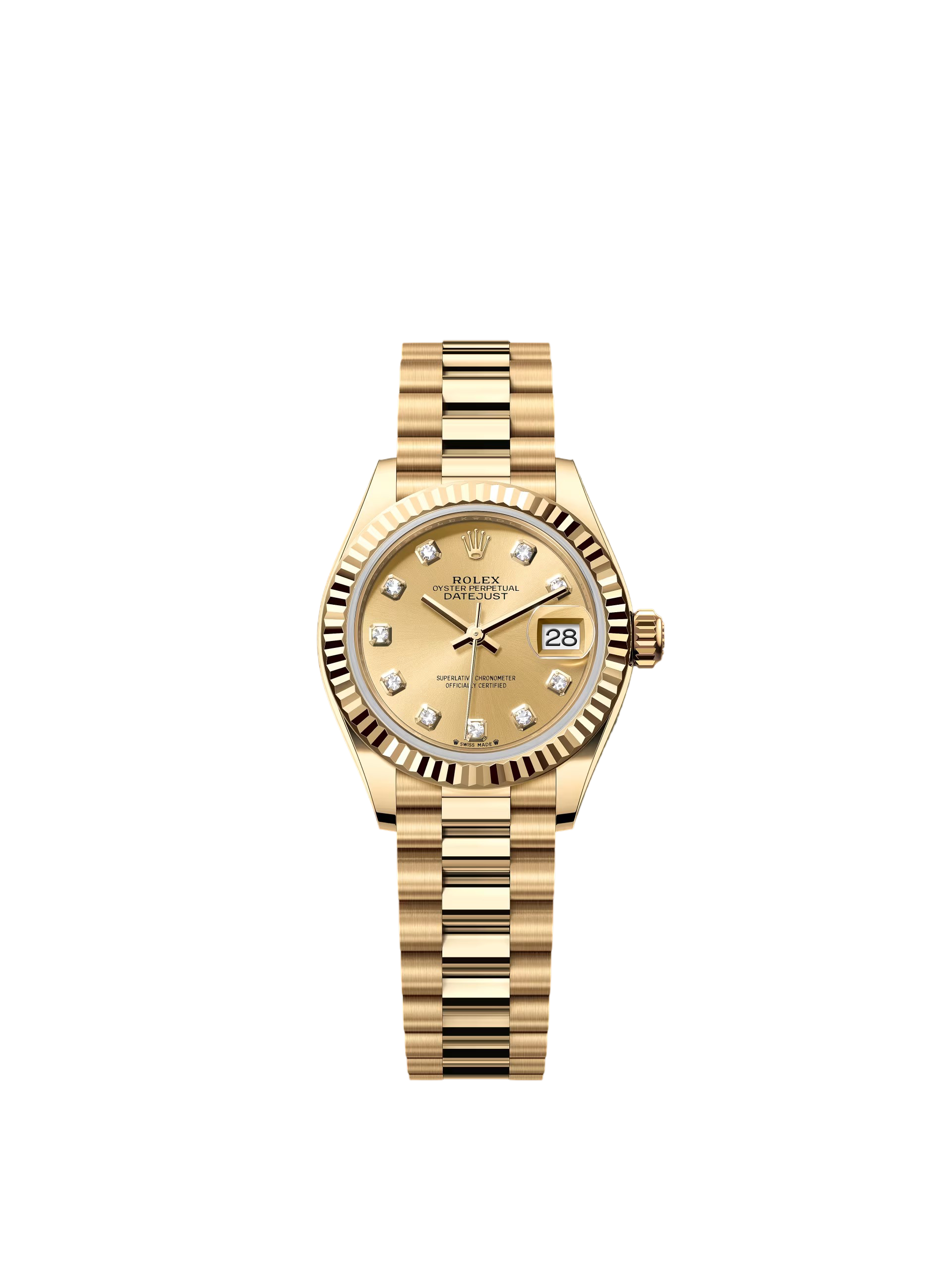 【Super Clone】RLX Lady-Datejust 28mm 279178 Champagne Diamonds Dial