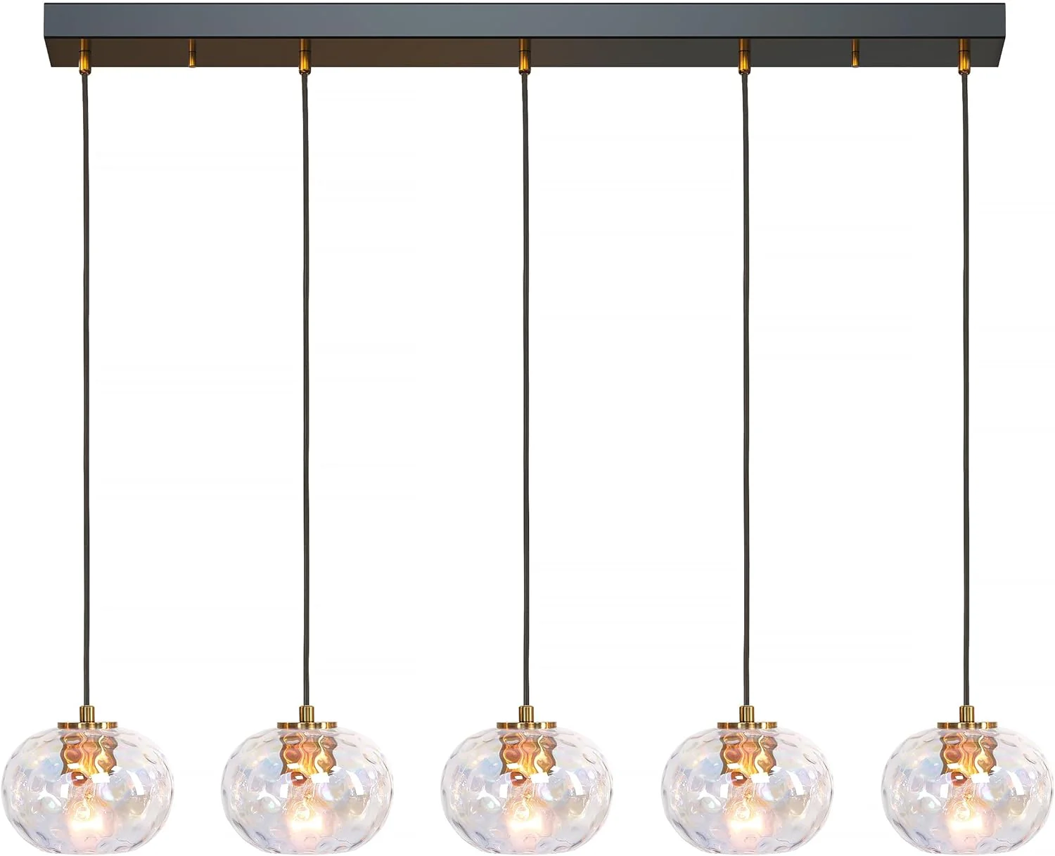 Brushed Brass Gold Semi Flush Mount Ceiling Fixture with 14