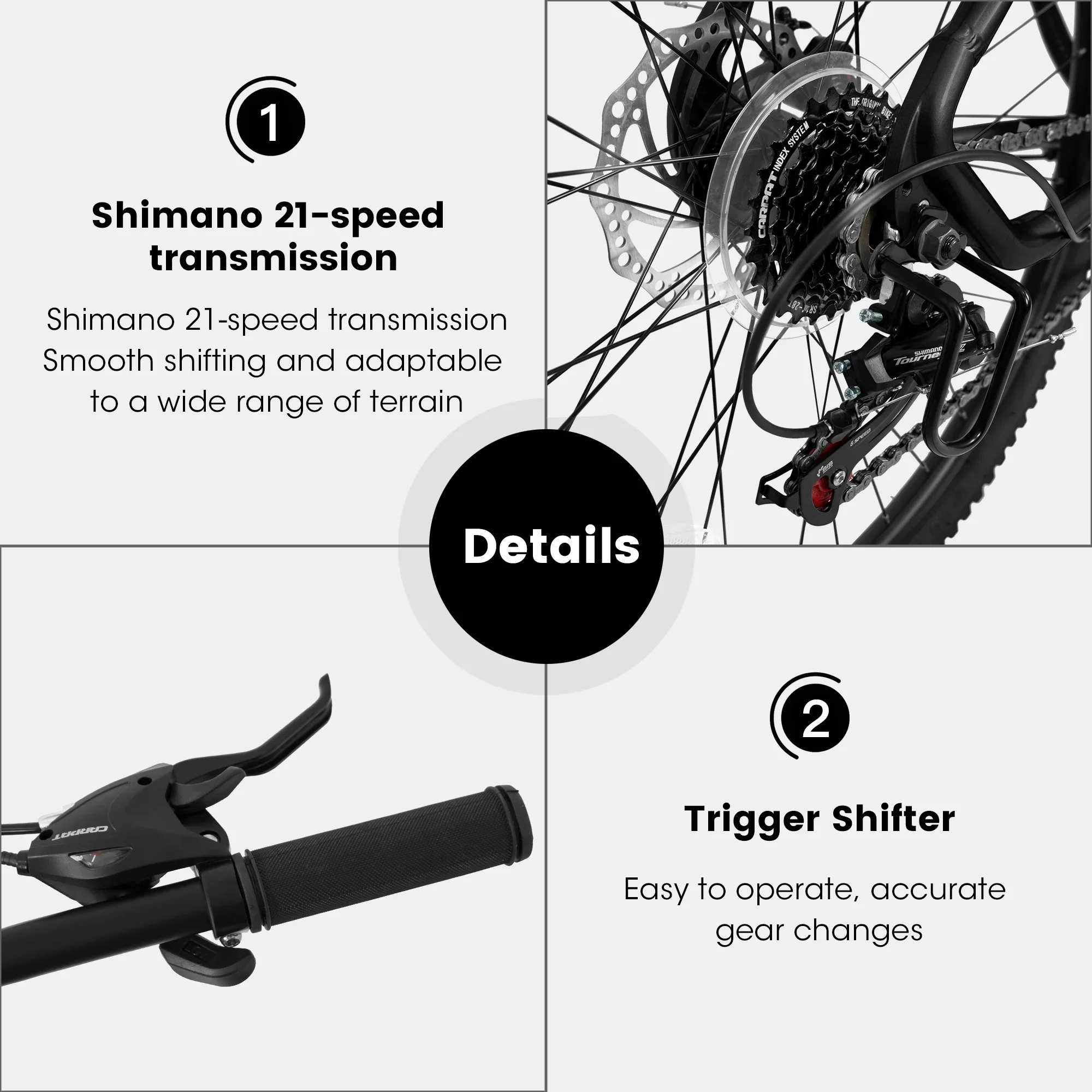 Ambifirner Lightweight 27.5er Mountain Bike – 21-Speed Shimano Drivetrain, 2.125” Tires & 85% Pre-Assembled Design for Riders 5’5”–5’10” (Anti-Slip Traction)