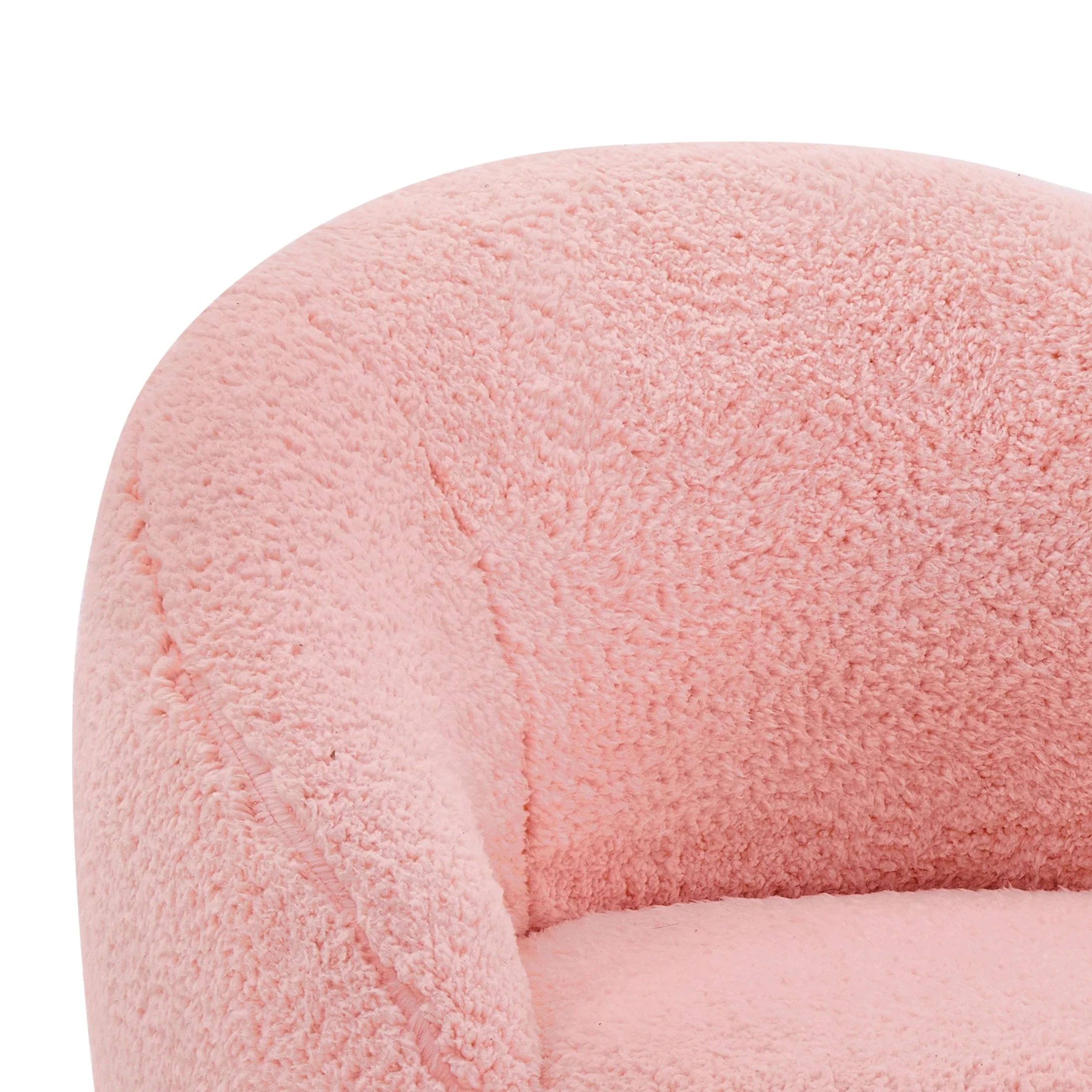 Better Homes & Gardens Mira Kids Swivel Chair, Cream Faux Shearling