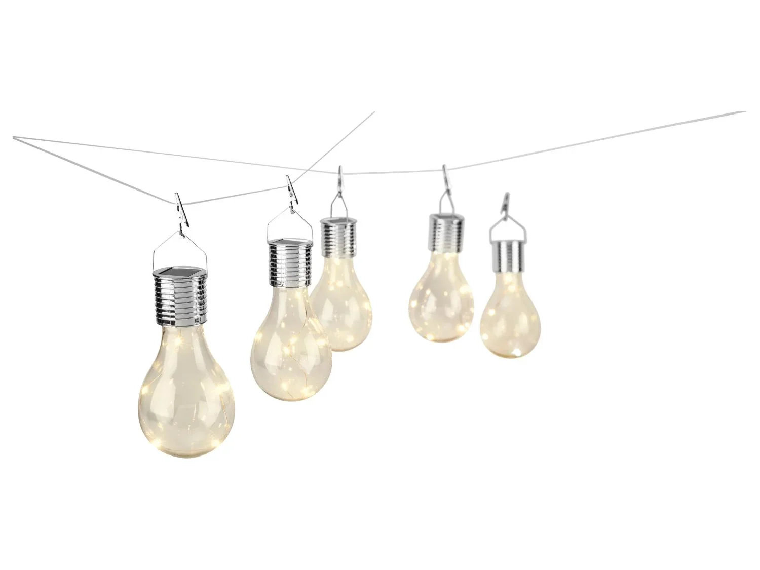 LIVARNO Lot de 5 Ampoules solaires LED