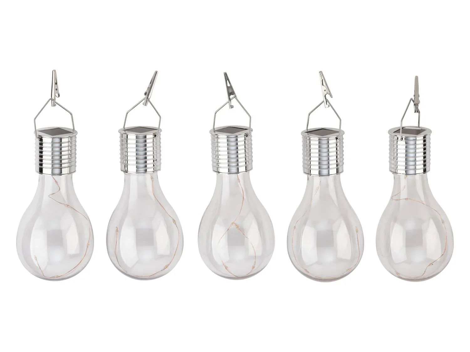 LIVARNO Lot de 5 Ampoules solaires LED