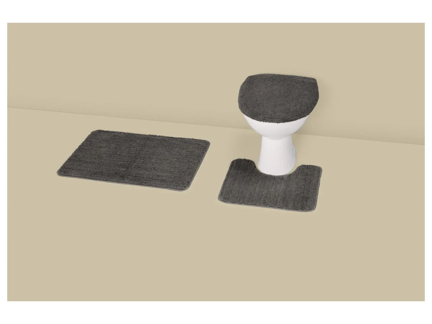 LIVARNO Set de 3 tapis de salle de bains
