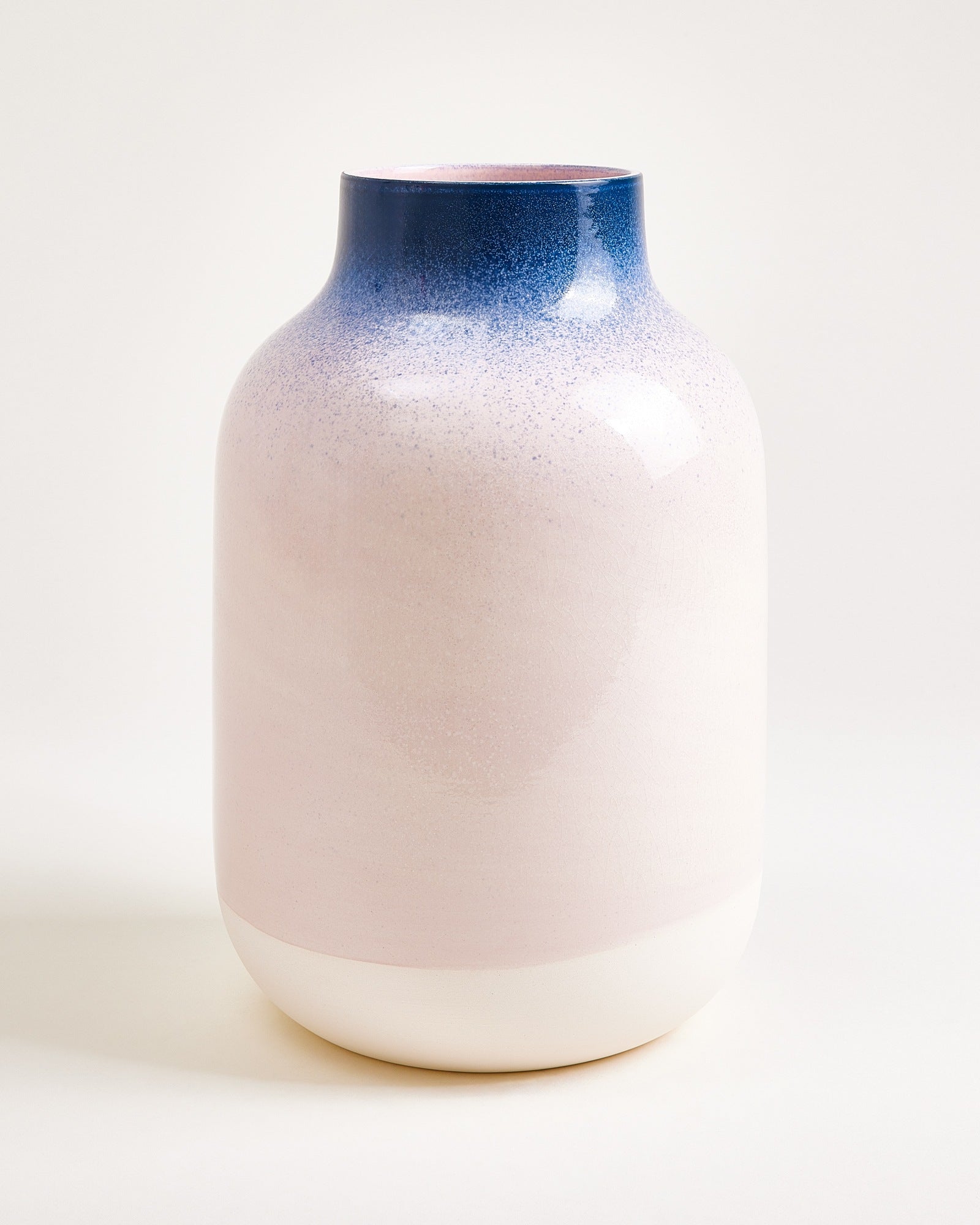 NUNO - VASE L SPECKLED BLUE PINK