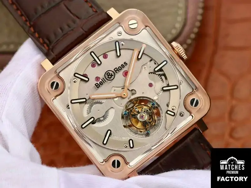 Bell & Ross BR-X2 Tourbillon 18K Rose Gold Stainless Steel Brushed Dial