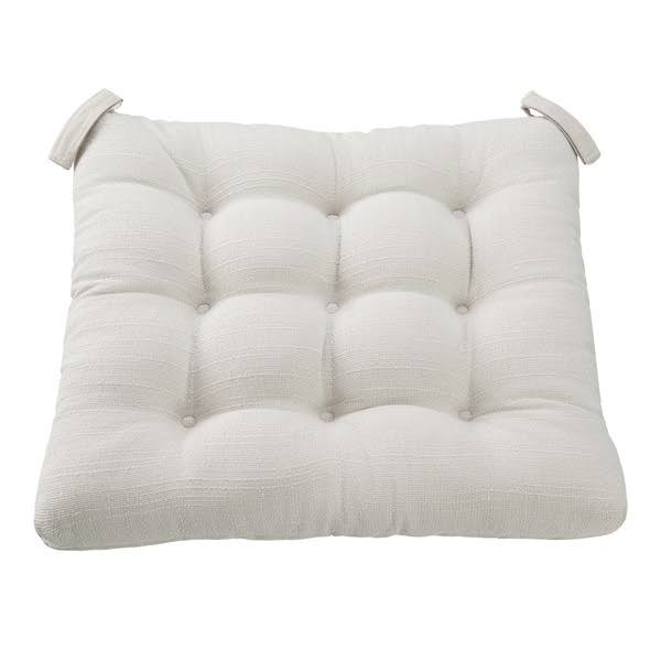 Mainstays Textured Chair Cushion, Silver, 1-Piece, 15.5 inch L x 16 inch W, Size: 15.5 inch x 16 inch x 2.95 inch