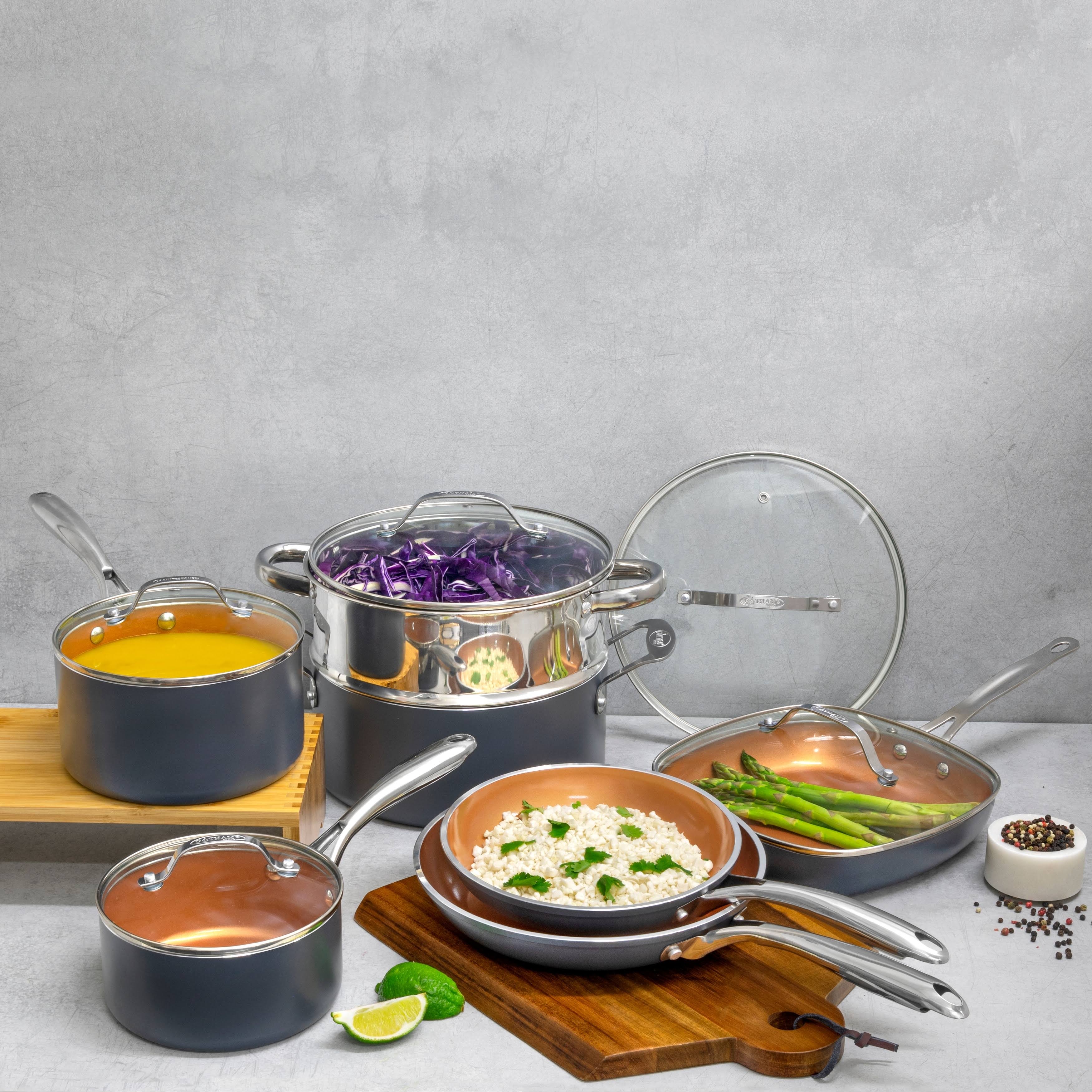 Gotham Steel Diamond 12 Piece Cookware Set, Non