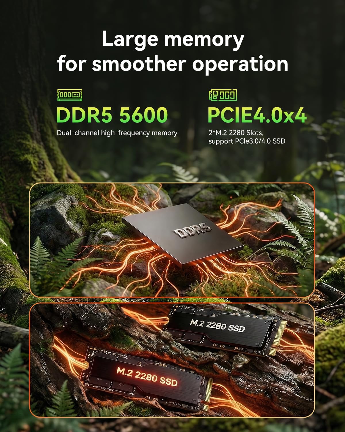 AOOSTAR MACO AMD R7 PRO 8845HS Mini PC with 32GB DDR5 RAM 1TB NVME SSD Mini Desktop Computer  OCULINK/ 2*USB4(PD|8K@60Hz)/HDMI2.1/1 xDP 1.4  2X 2.5G LAN 2*M.2 Slots