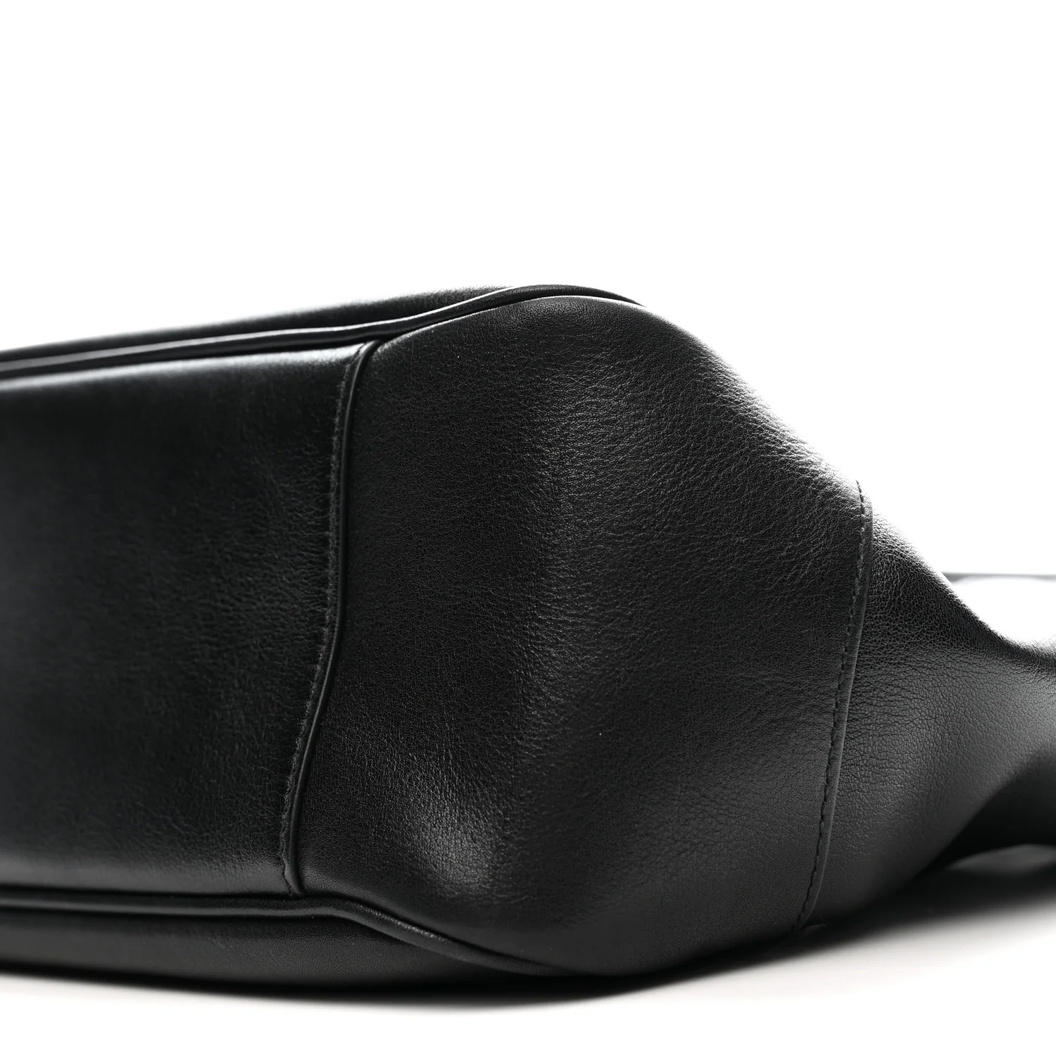 Soft Calfskin Small Mercato Tote Bag Black