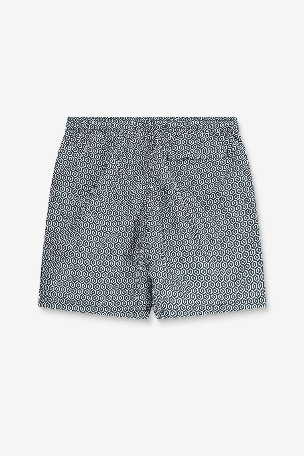 Shiwi donkergroene zwembroek met geometrische print