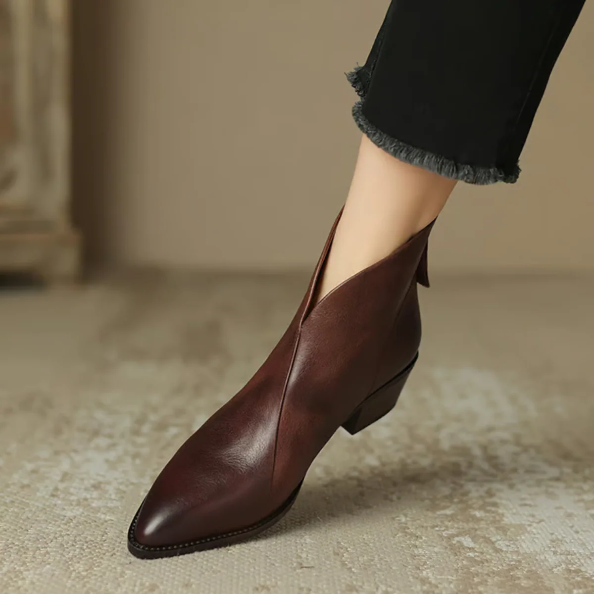 Camille | Les Bottines de Luxe à Talon Bas