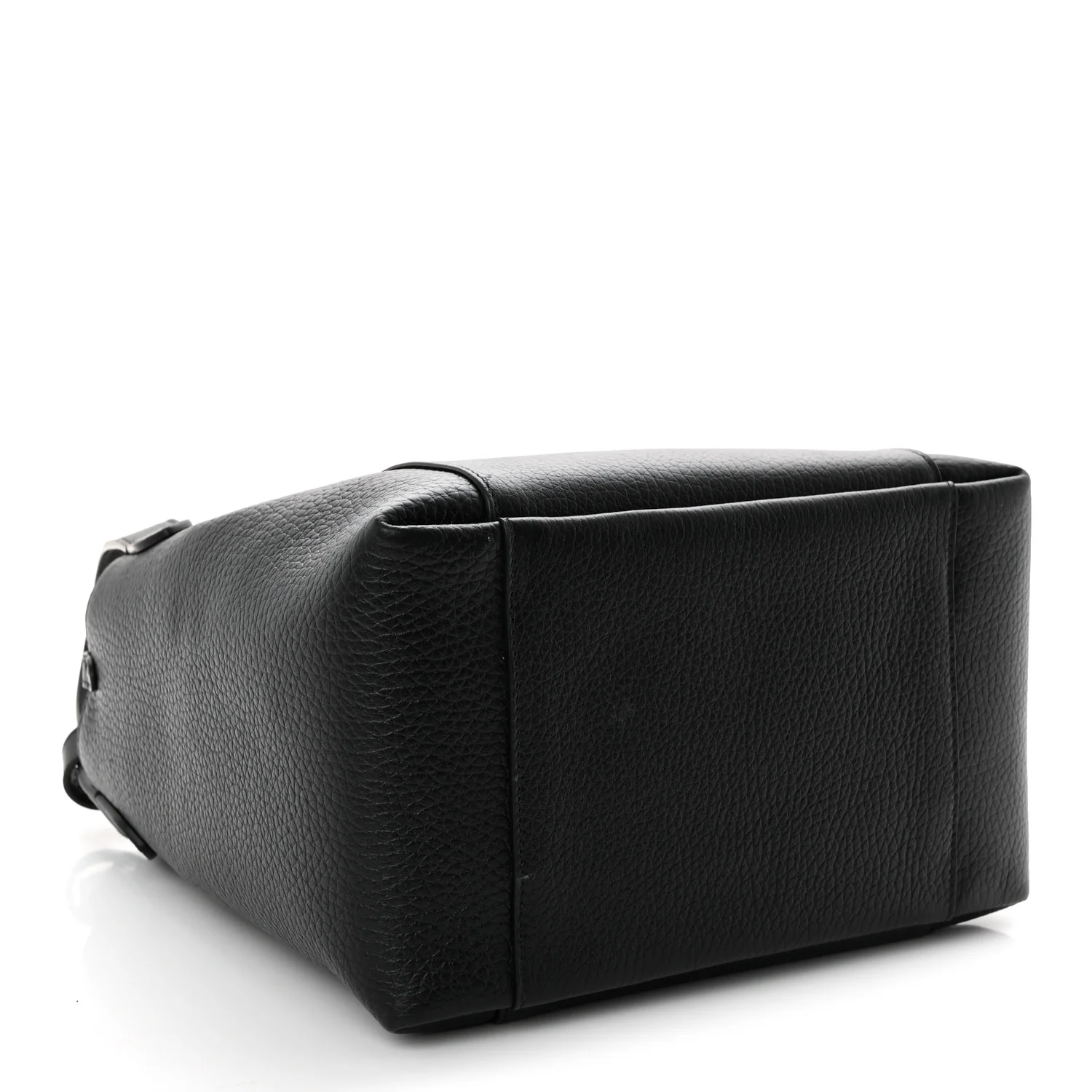 Calfskin Medium Signature Bucket Bag Black
