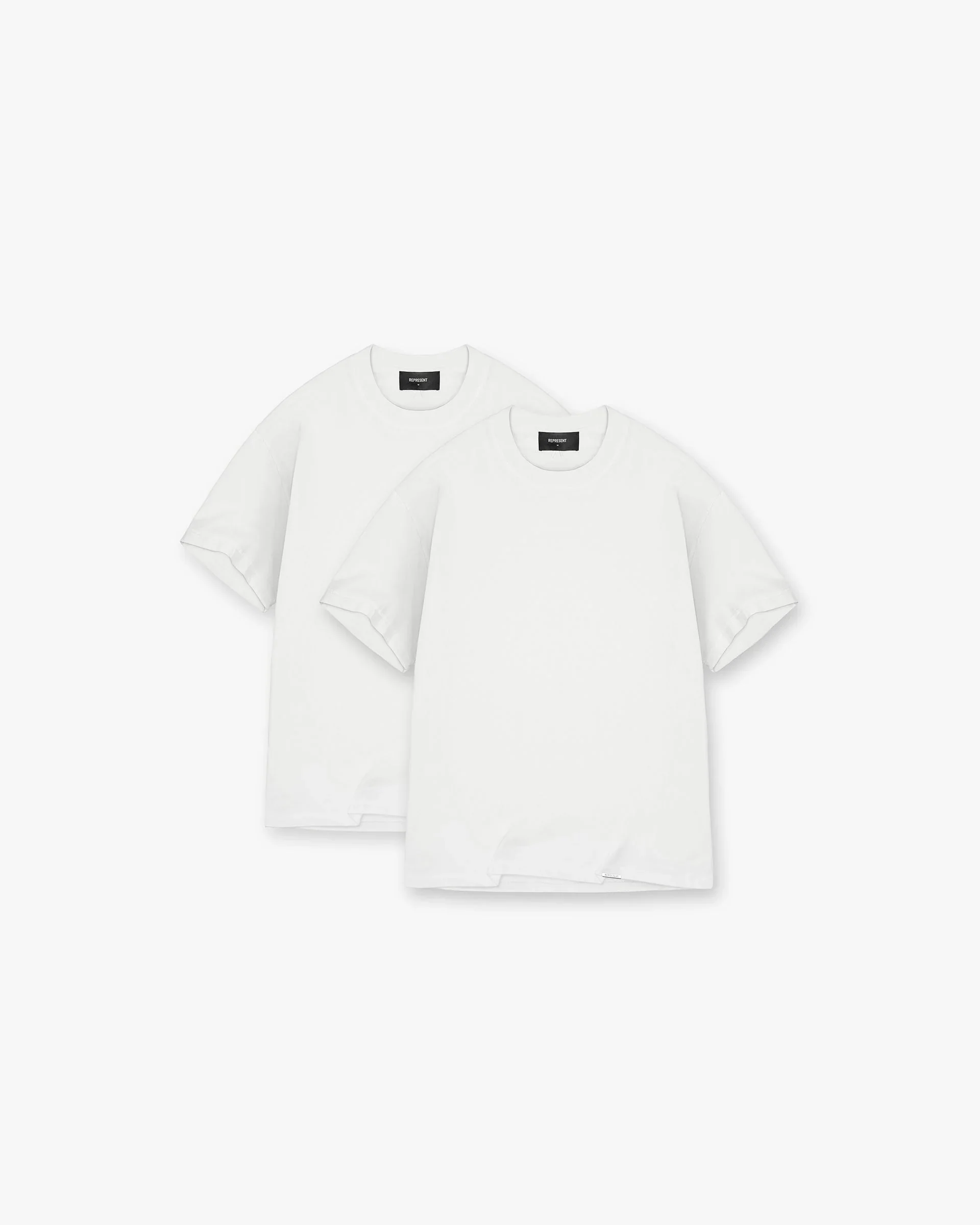 2 x Initial T-Shirt - Flat White