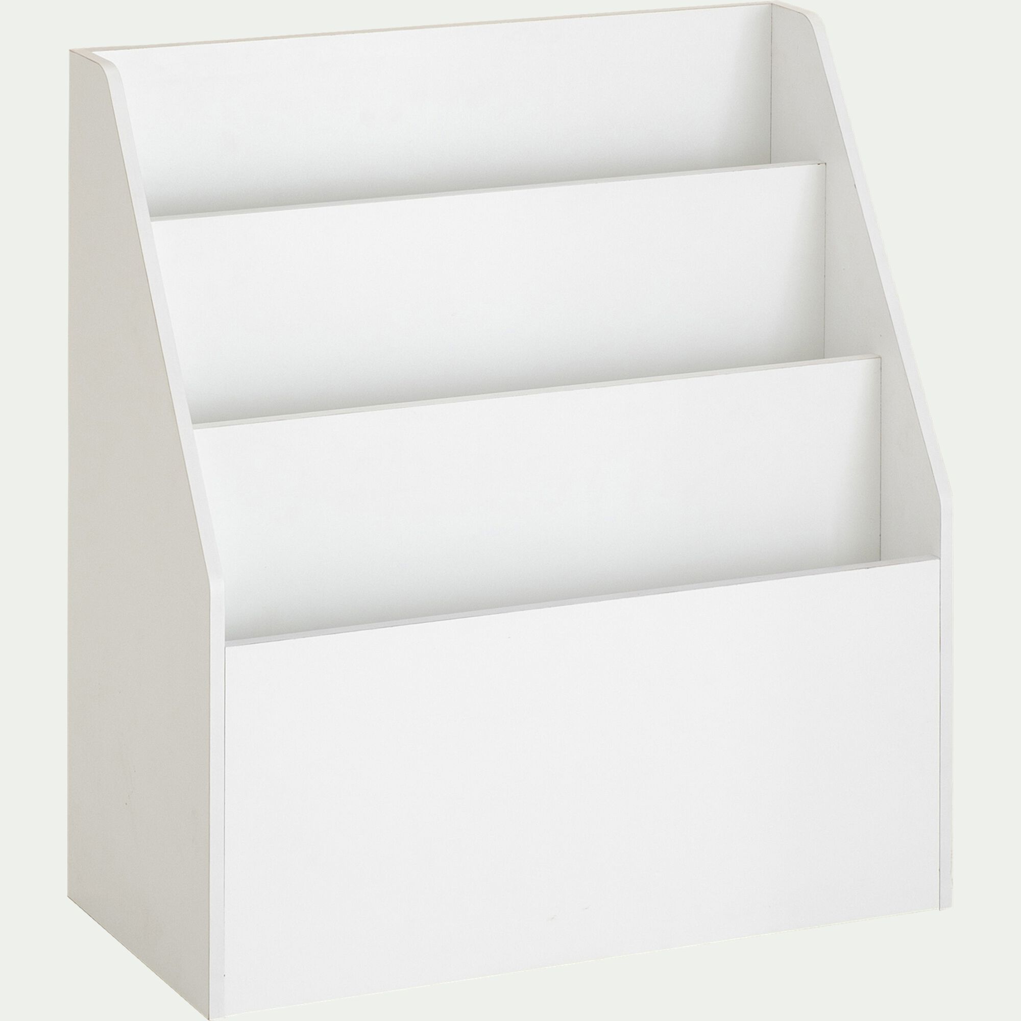 CAZ - Range-livres enfant 3 compartiments en bois - blanc