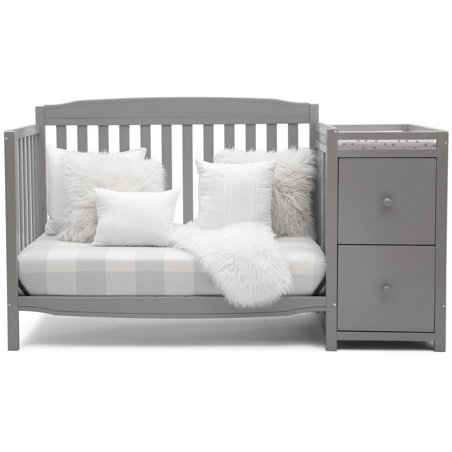 Mason 6-in-1 Convertible Crib and Changer. Gray - Image 8