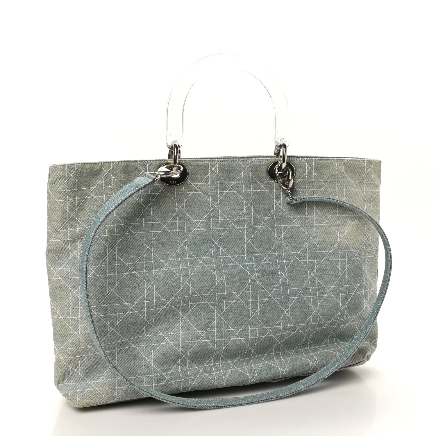 Denim Cannage Lady Dior Light Blue