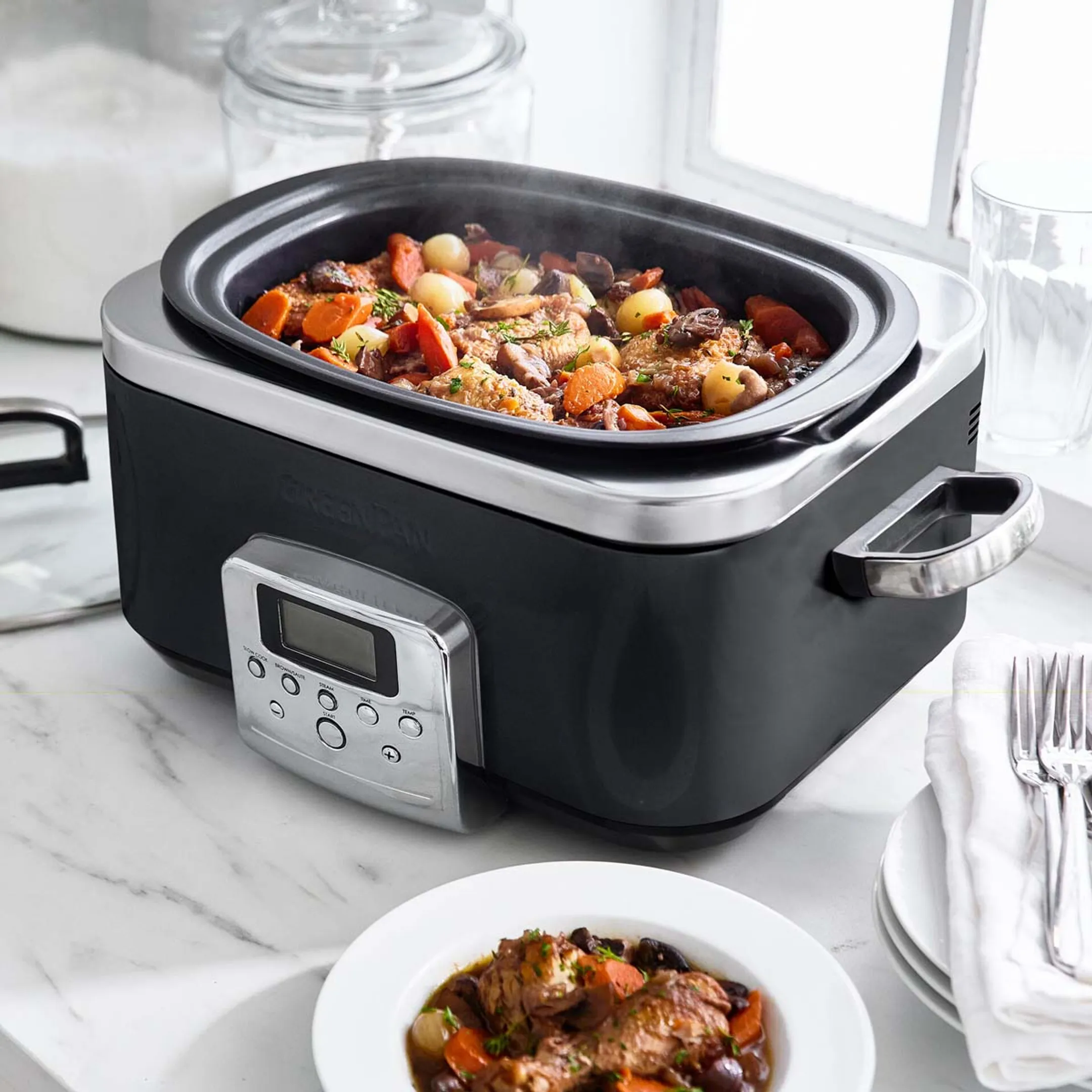GreenPan Slowcooker Zwart 6L