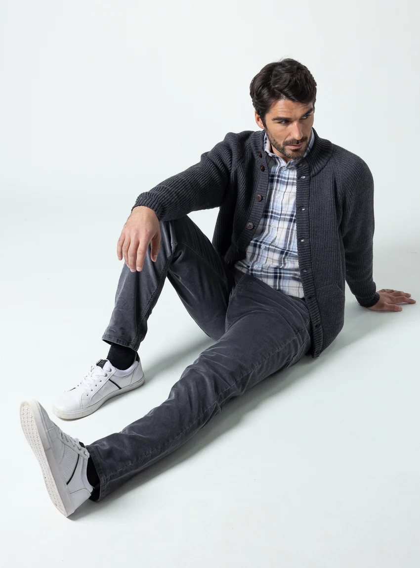 Gilet laine homme gris anthracite