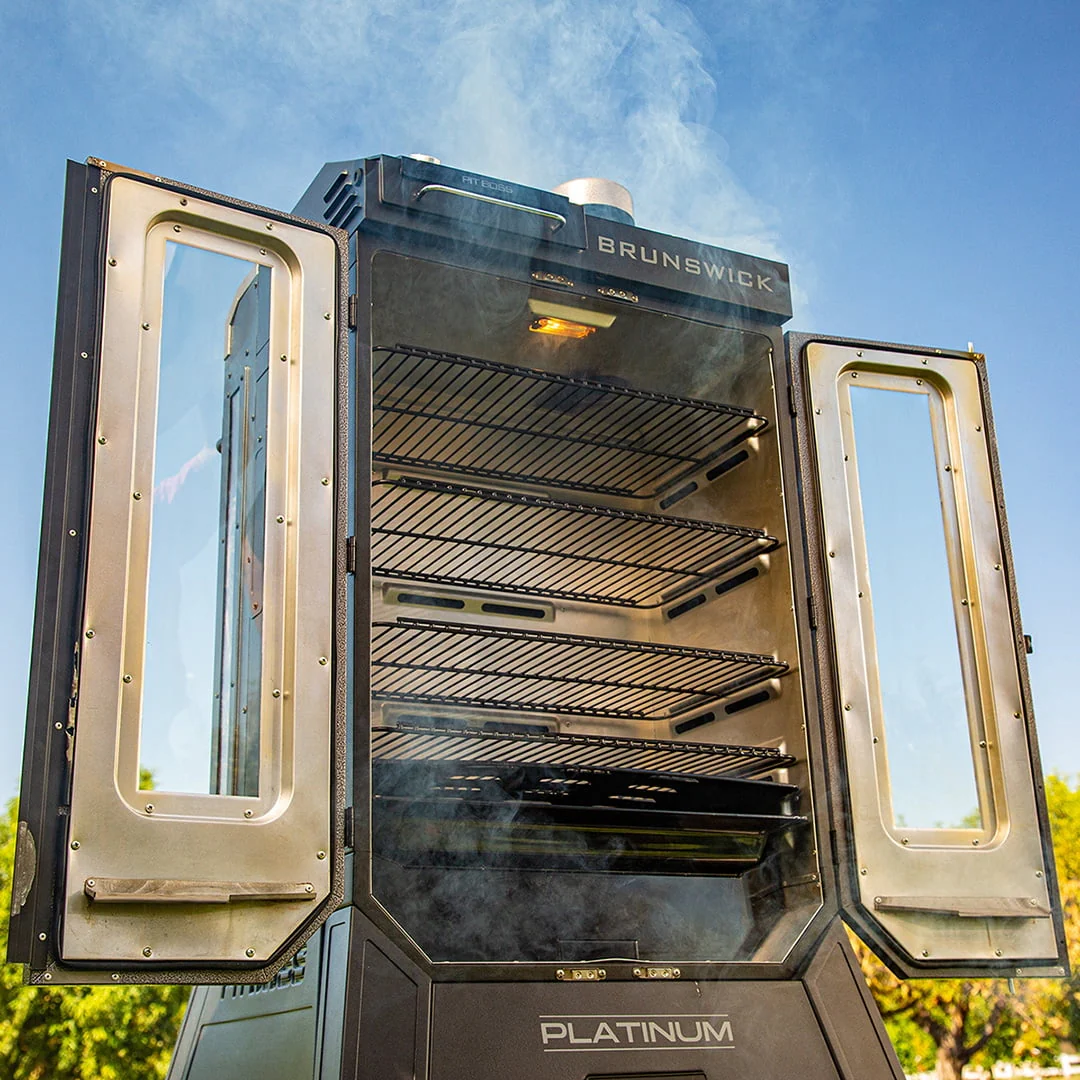 Platinum Brunswick Wi-Fi® Enabled Wood Pellet Vertical Smoker - Image 6
