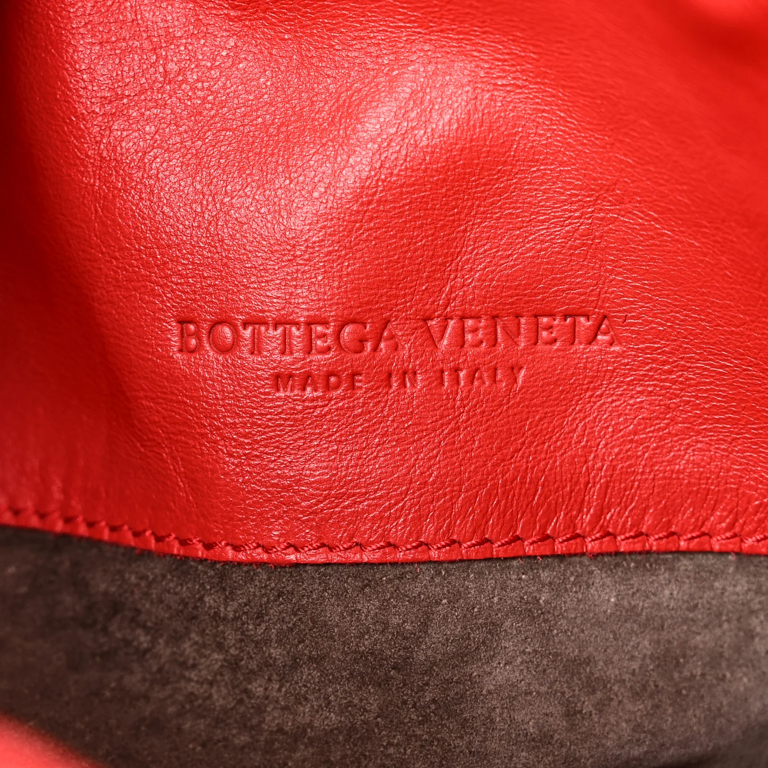 Nappa Intrecciato Large Hobo Red