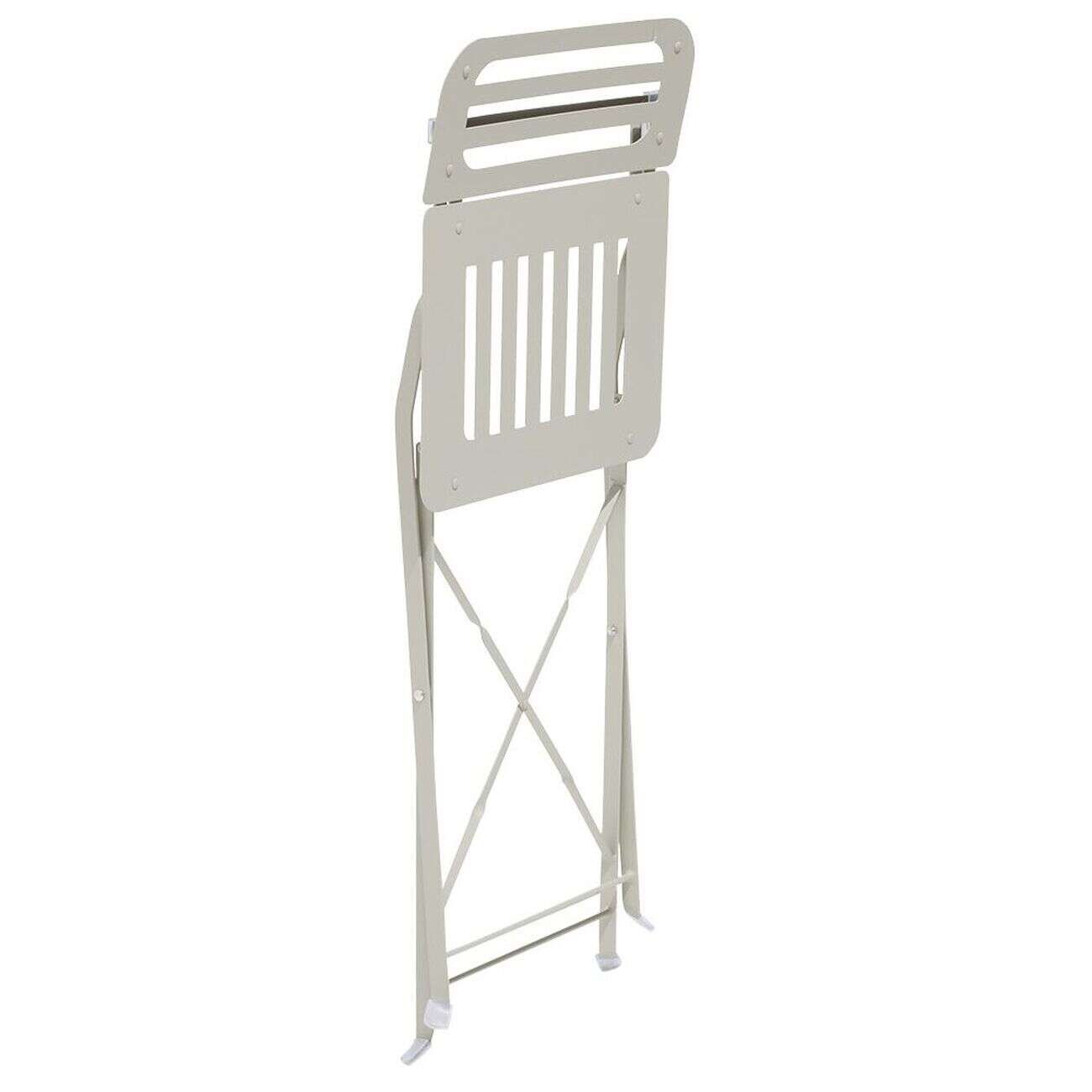 Chaise de jardin Rio pliante métal taupe 41x45xH82cm