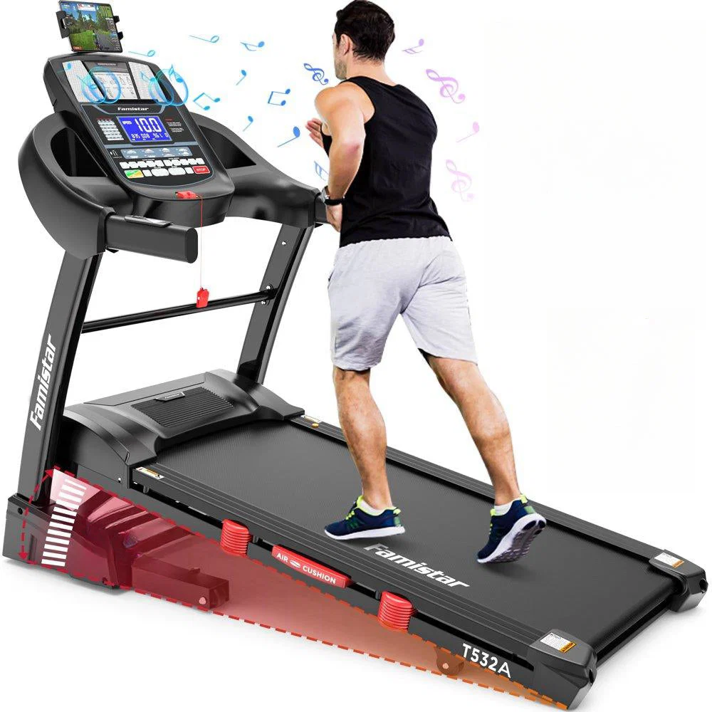 4.5HP Foldable Treadmill. 15 Auto Incline Levels. 10MPH Speed. 300LB Capacity. Home Exercise Machine