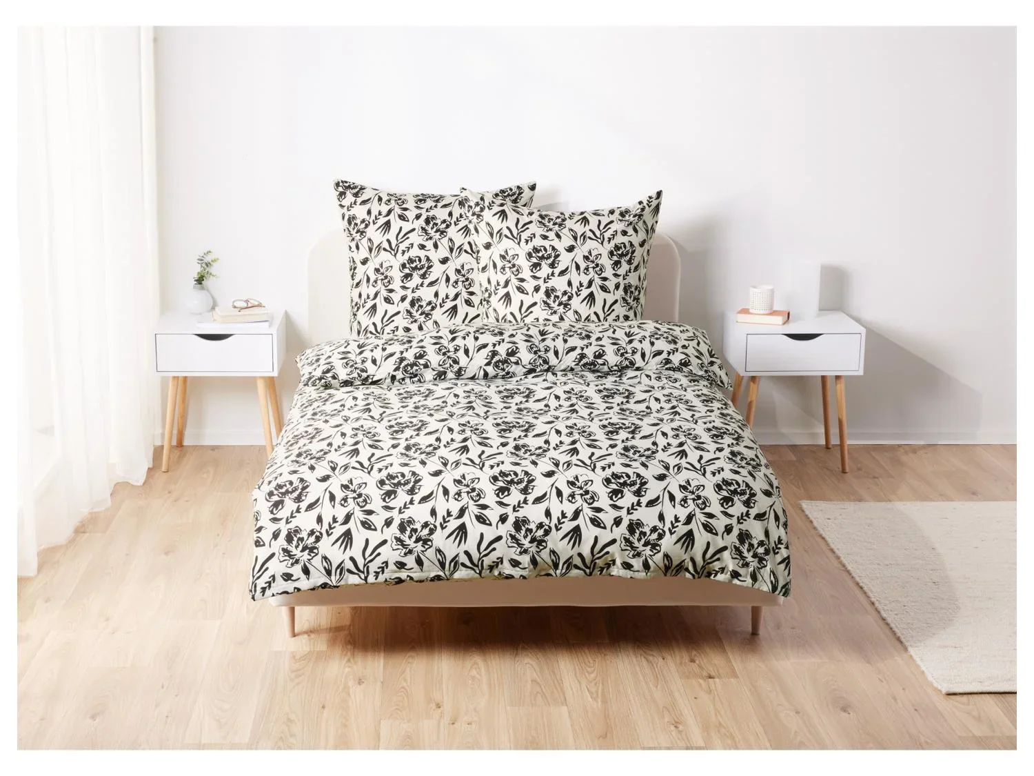 LIVARNO home Parure de lit en satin microfibre, 260 x 240 cm