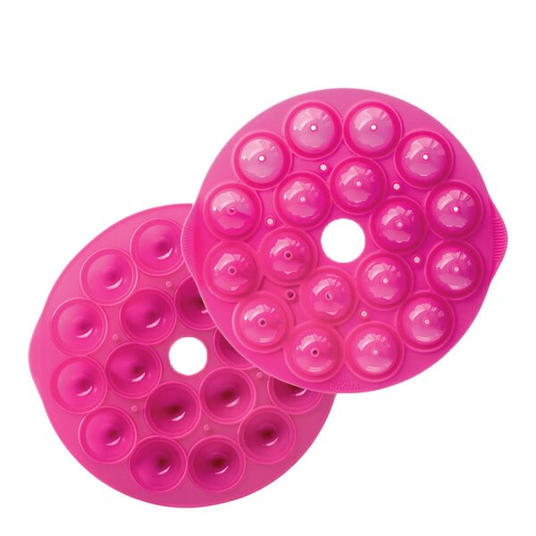 Silikonform for Cake Pops 18 hull rosa
