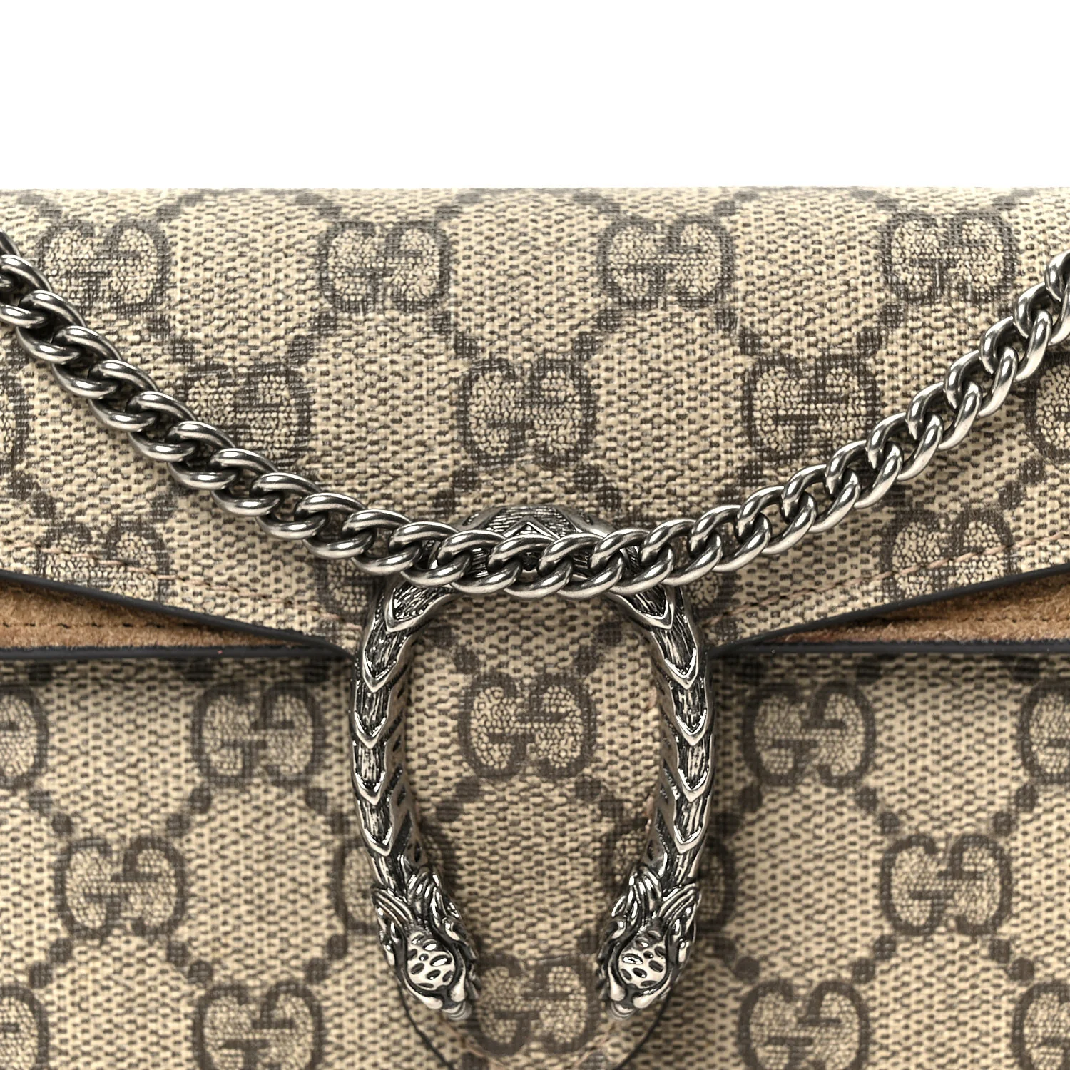 GG Supreme Monogram Super Mini Dionysus Shoulder Bag Taupe