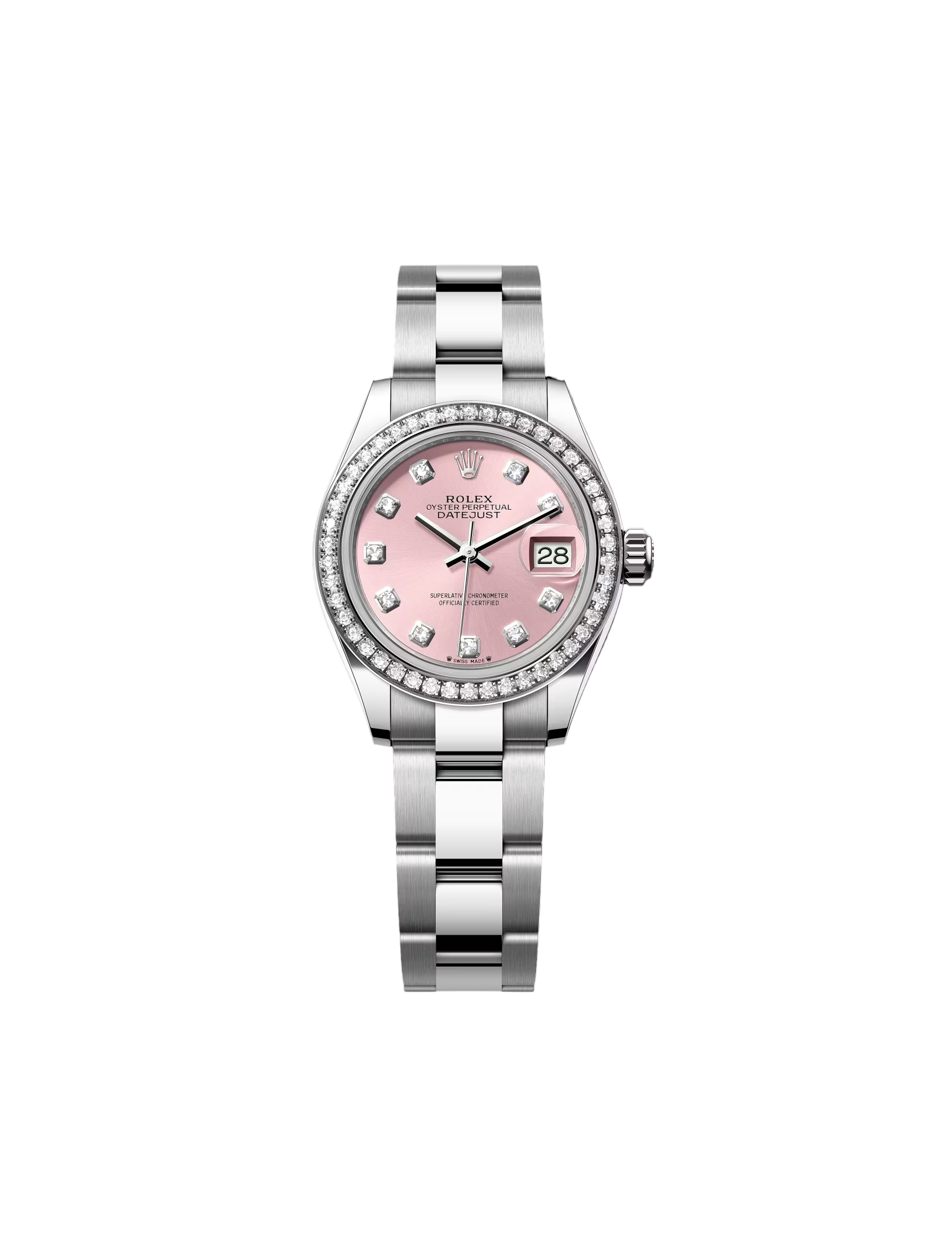 【Super Clone】RLX Lady-Datejust 28mm 279384RBR Pink Dial Oyster Bracelet