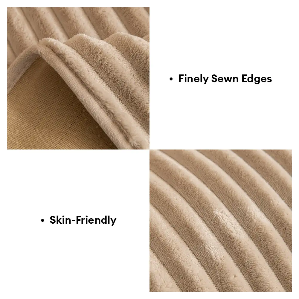 Plush Pet-Friendly Non-Slip One-Piece Couch Cover Recliner Couch Cover - Strips