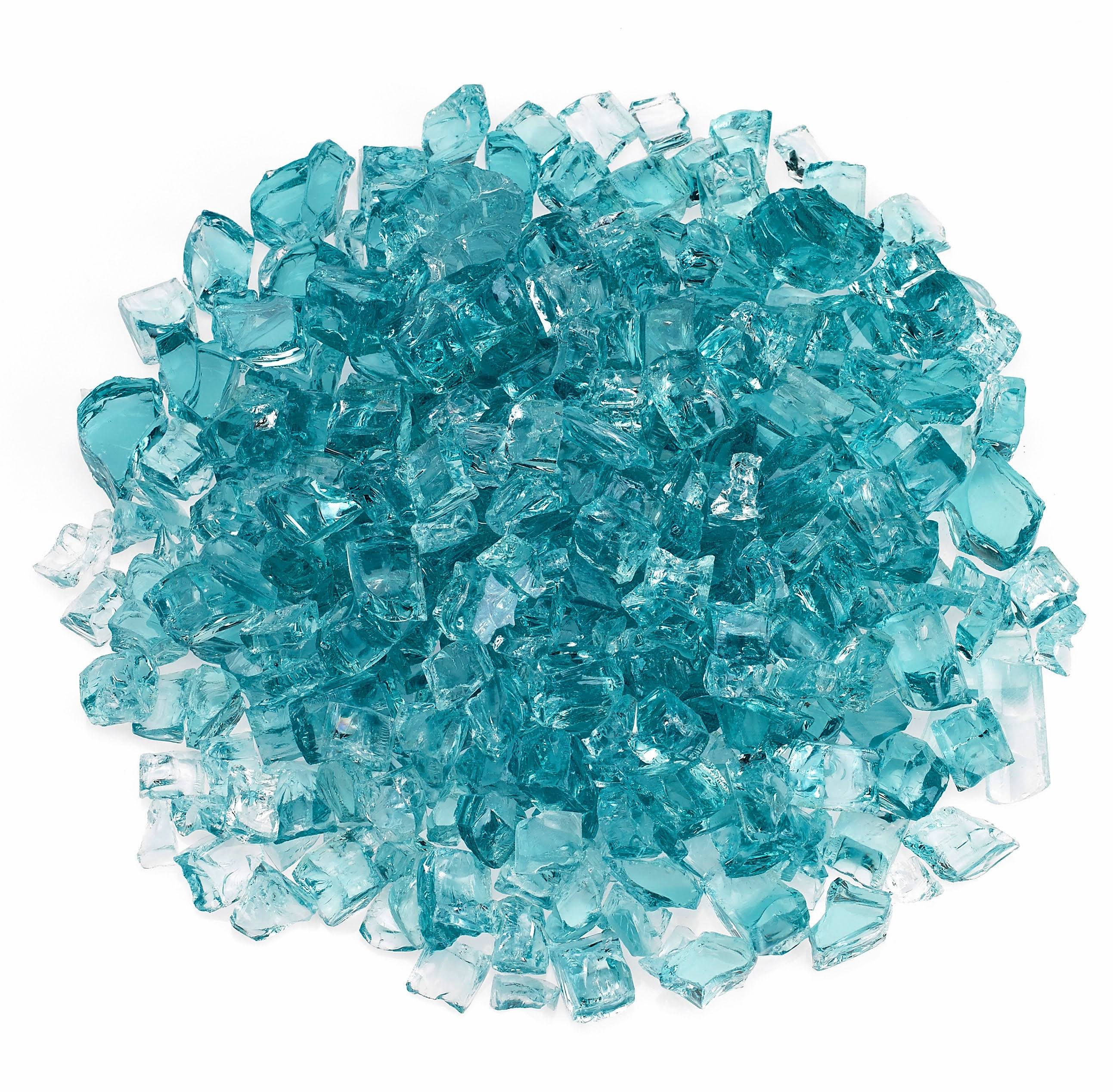 American Fireglass 1/2 in. Azuria Fire Glass 10 lbs. Bag