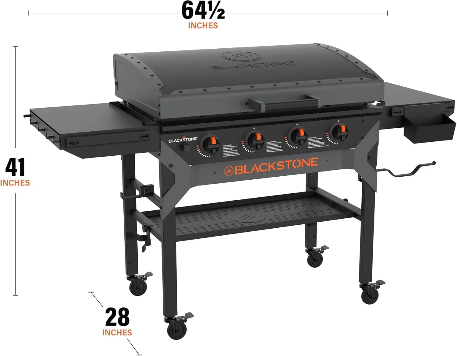Iron-forged 36" Omnivore Griddle - Premium Powder-coated Steel with Reinforced Hood, Black Finish