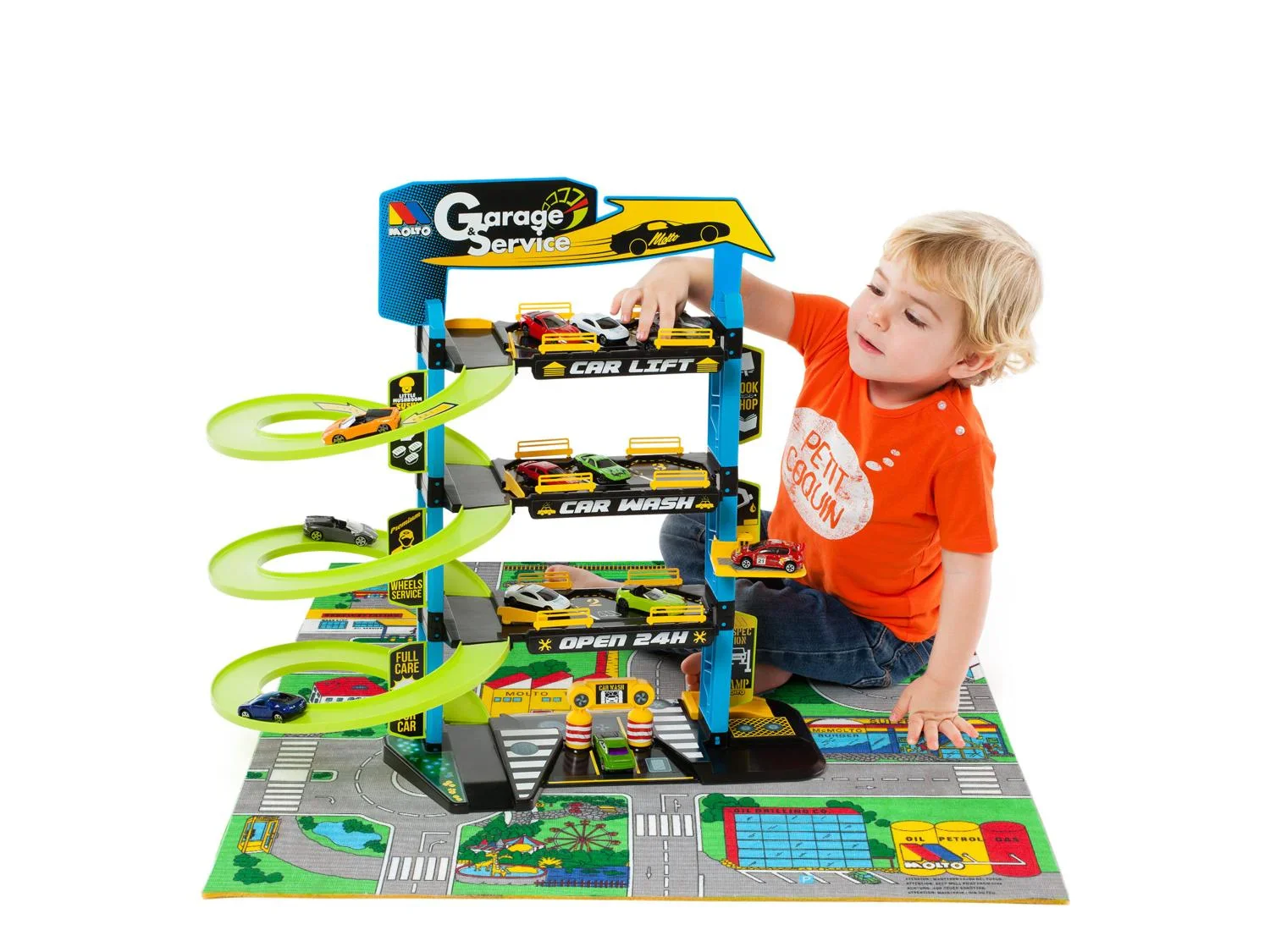 Molto Garage  tages avec tapis de jeu