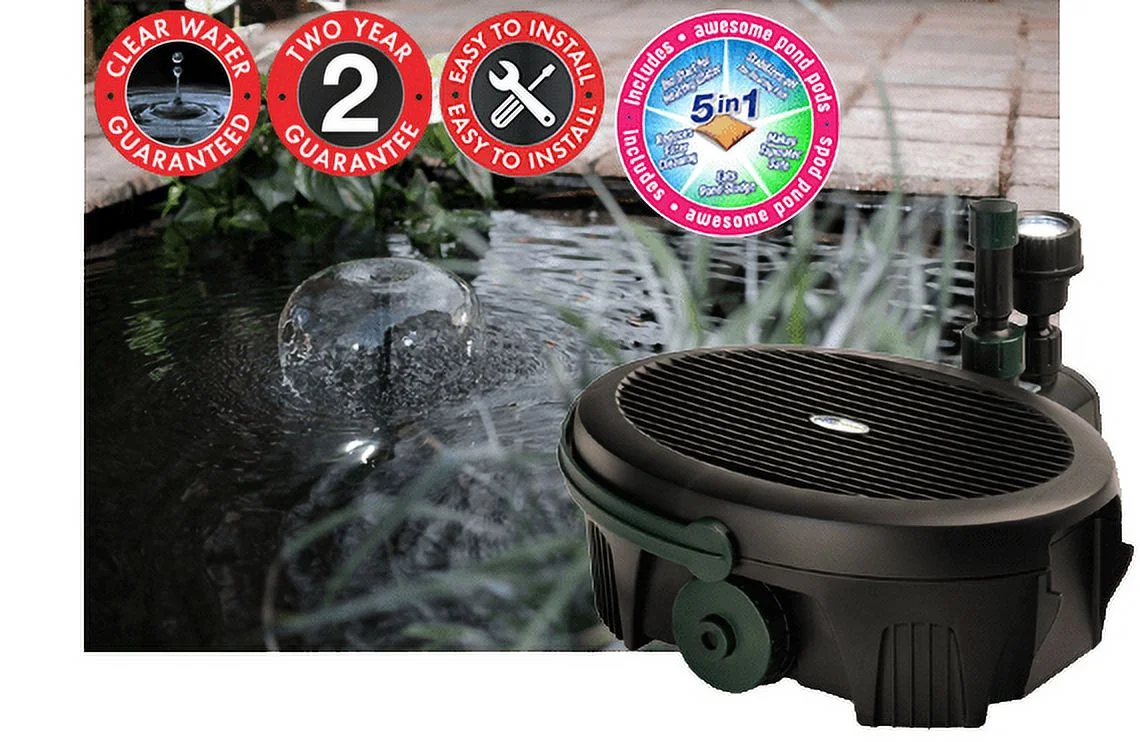 Pennington Aqua Garden All-in-One Kit 190-GPH Electric Submersible Pond Pump, Model#100541844