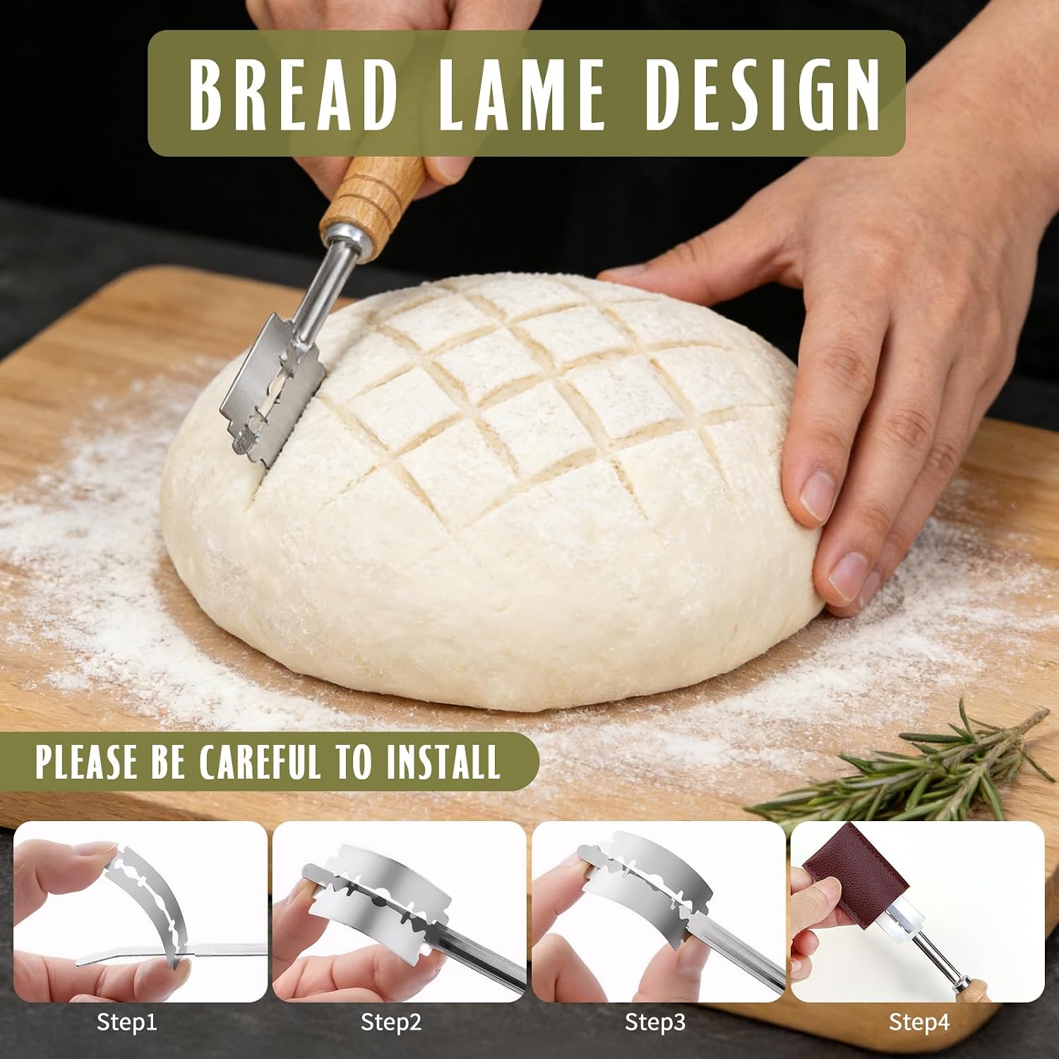 Sourdough Starter Kit, Breathable Cotton Basket, Machine Washable