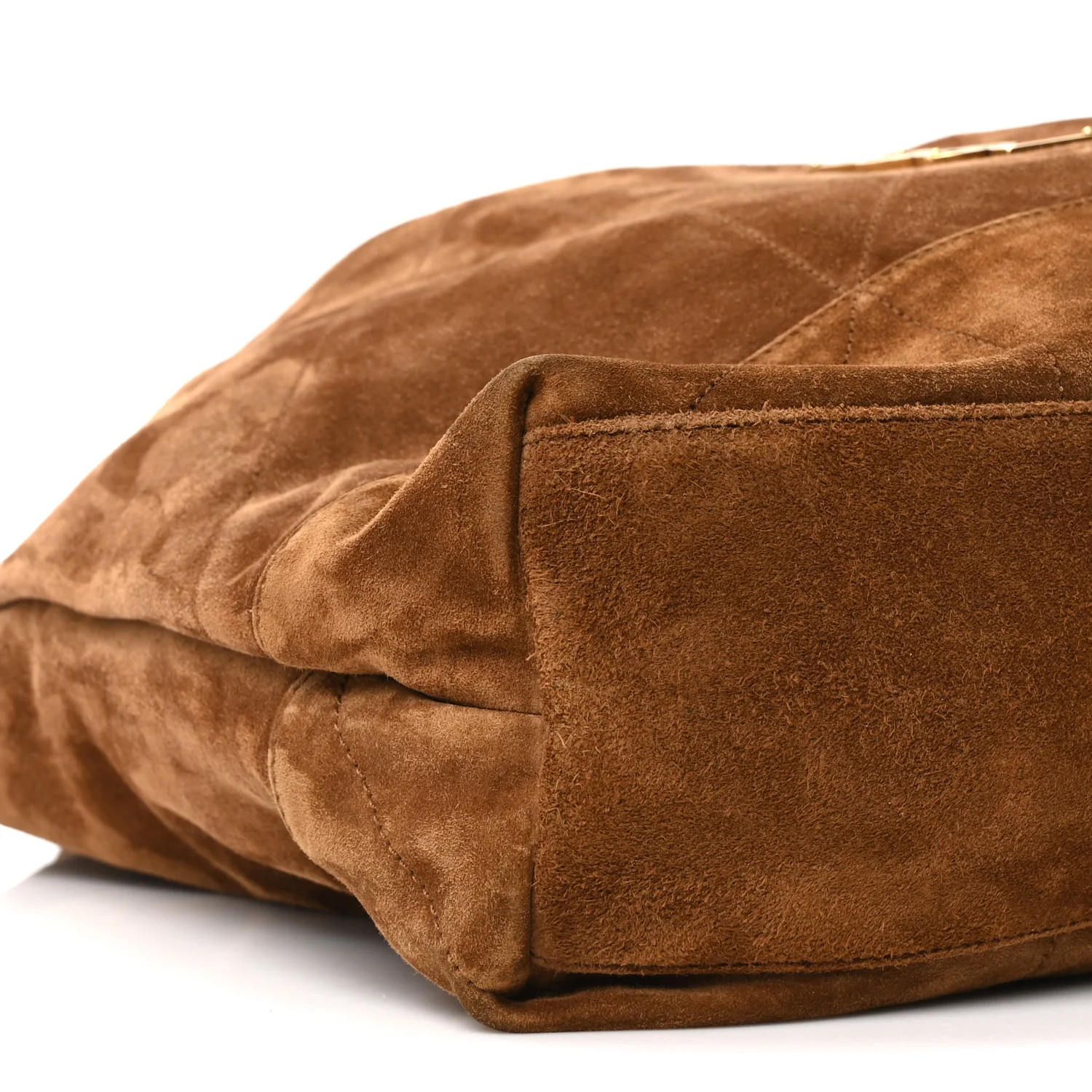 Suede Monogram Large Jamie Pochon Caramel Cognac