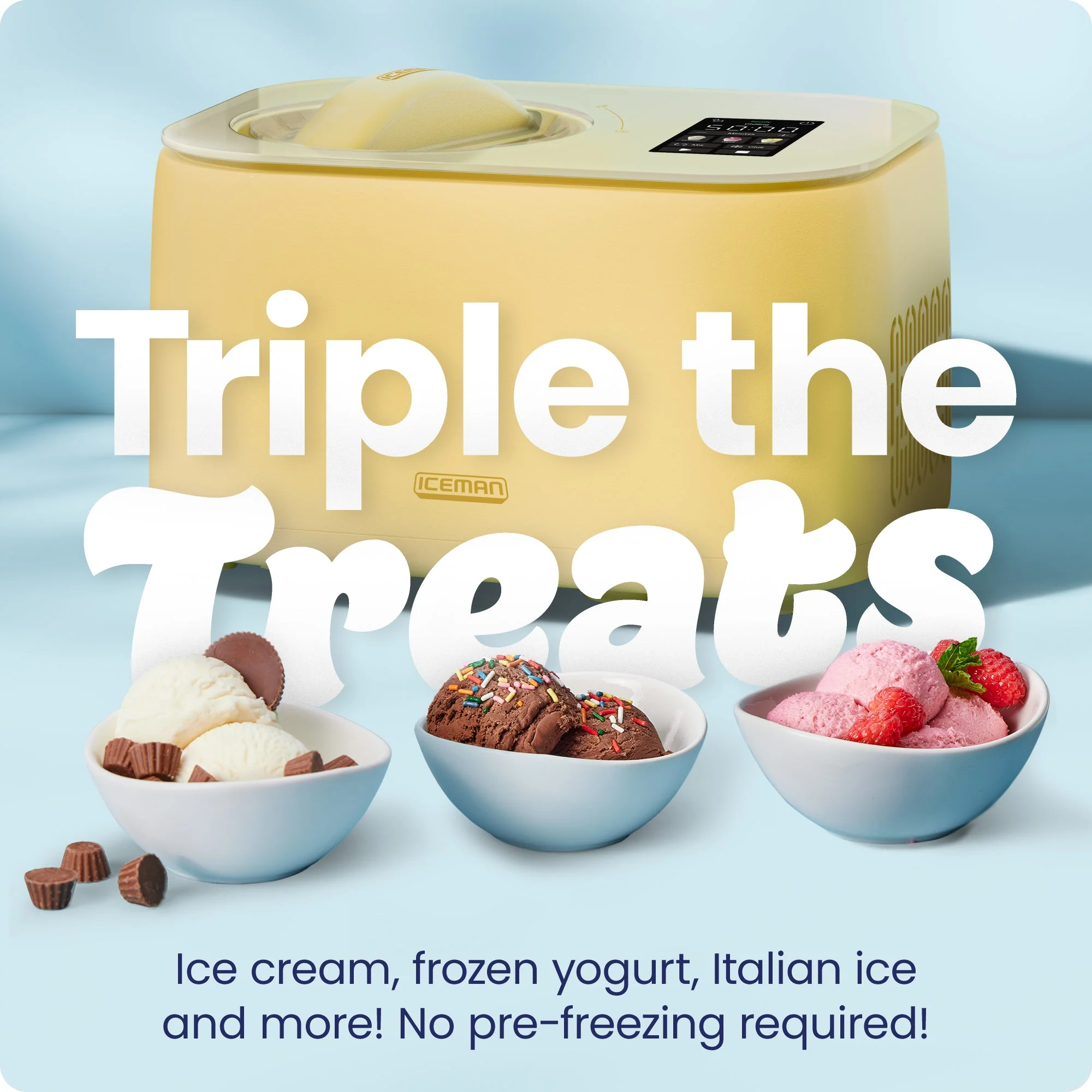 Iceman Trio Ice Cream Maker - Butter