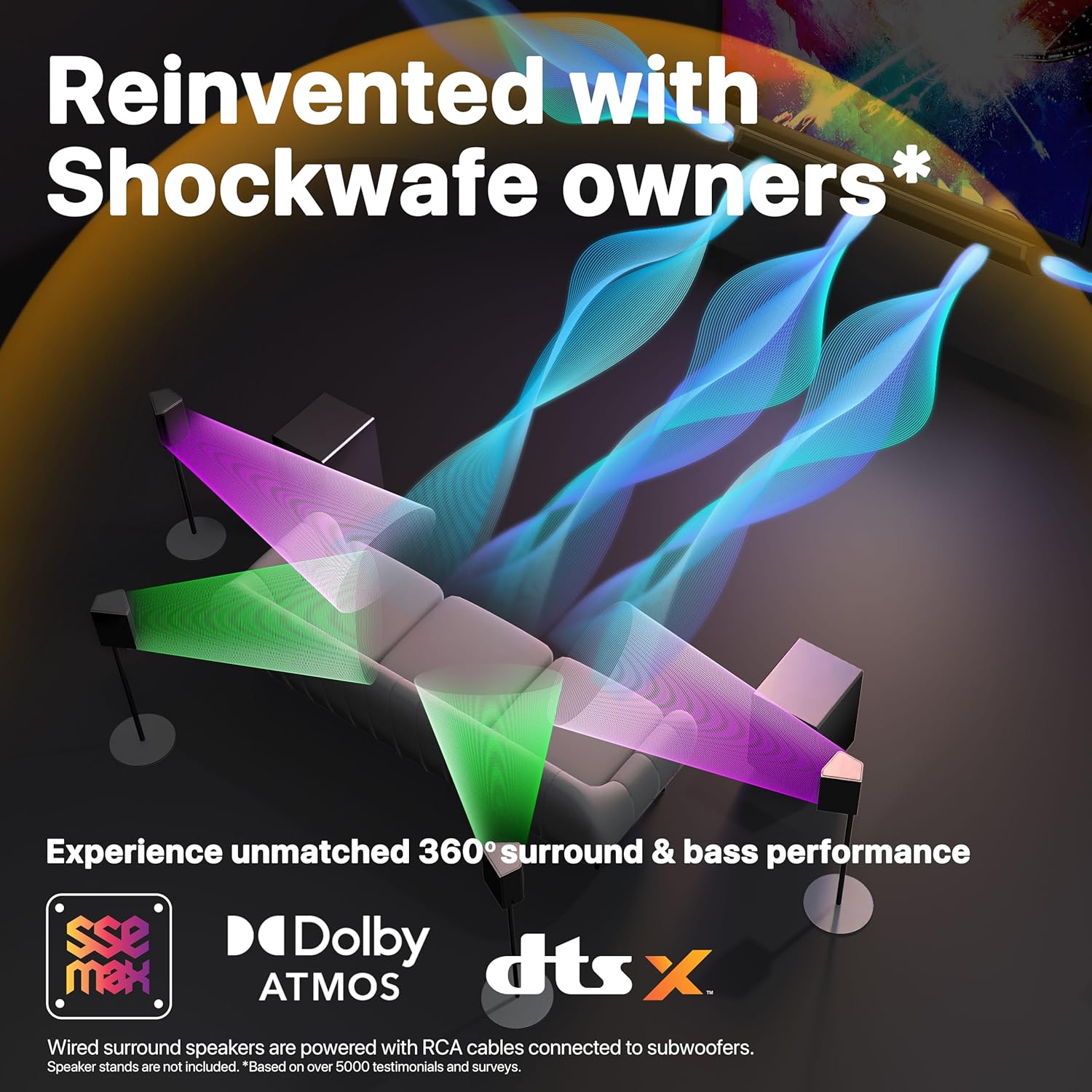 Nakamichi Shockwafe Ultra 9.2.4 Channel Soundbar System with Dolby Atmos/DTS:X  Dual 10
