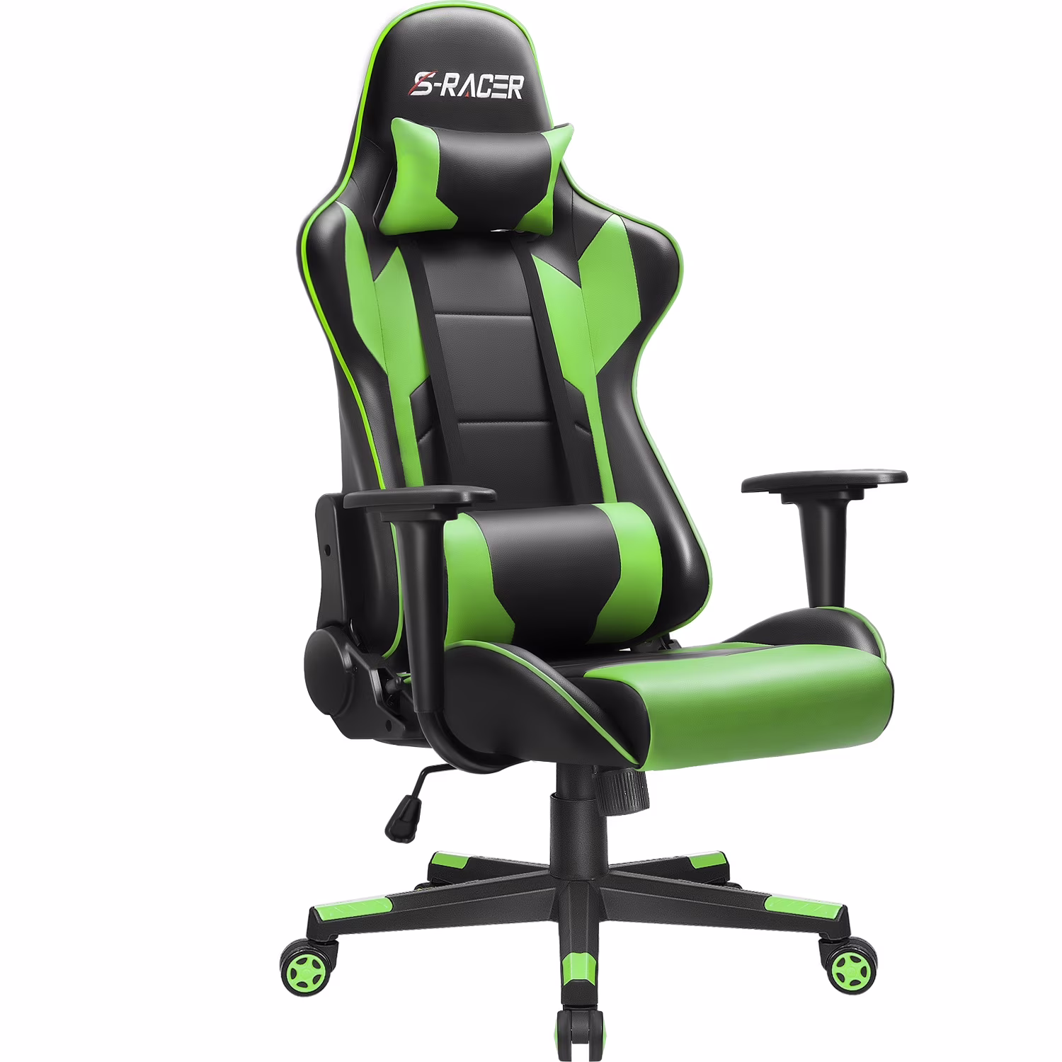 Gaming Chair office Chair with Headrest Lumbar Support, Pink(Pink) - Image 7