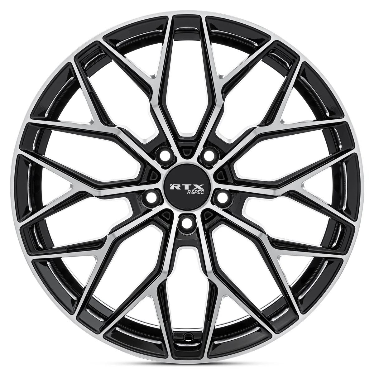 RS02 20x8.5 5x114.3 ET38 CB67.1 Gloss Black Machined Wheel - Image 2