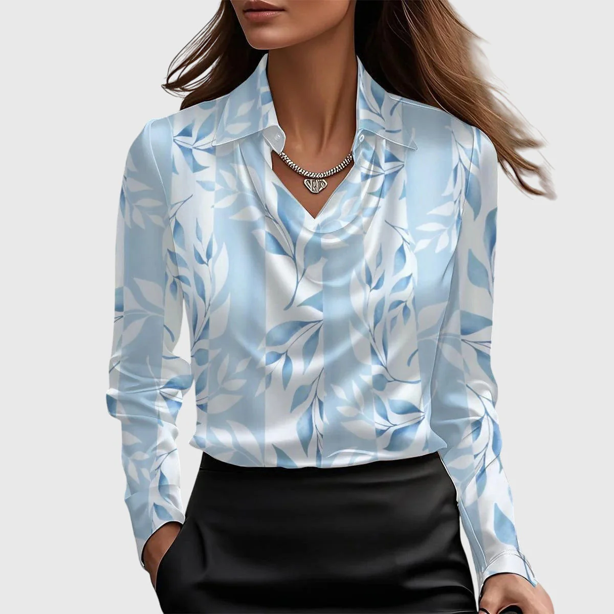 Sylvie - Blouse Brillante et Élégante