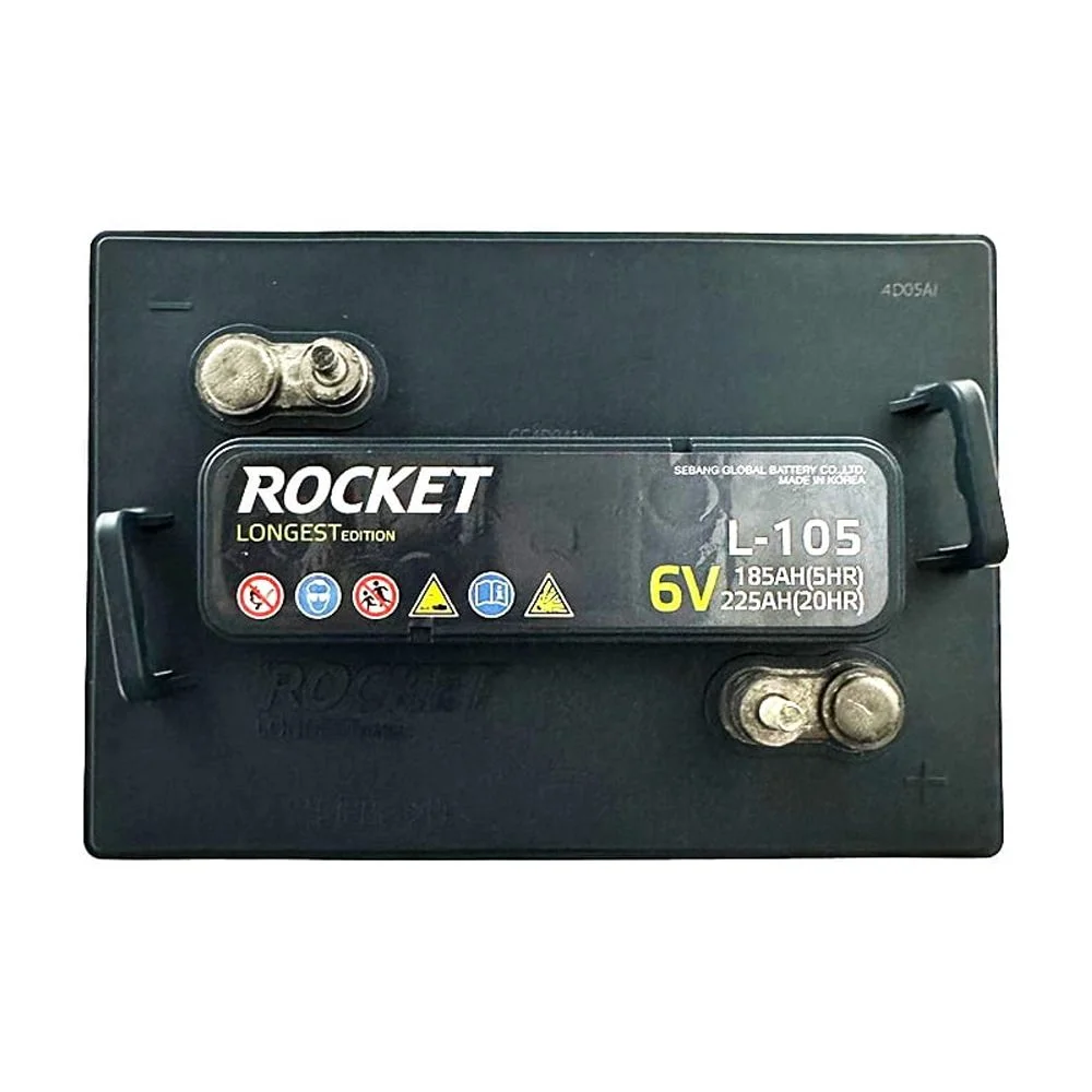L-105 225Ah 6V Golf Cart Battery Replaces Trojan T-105 (Set of 6) - Image 9