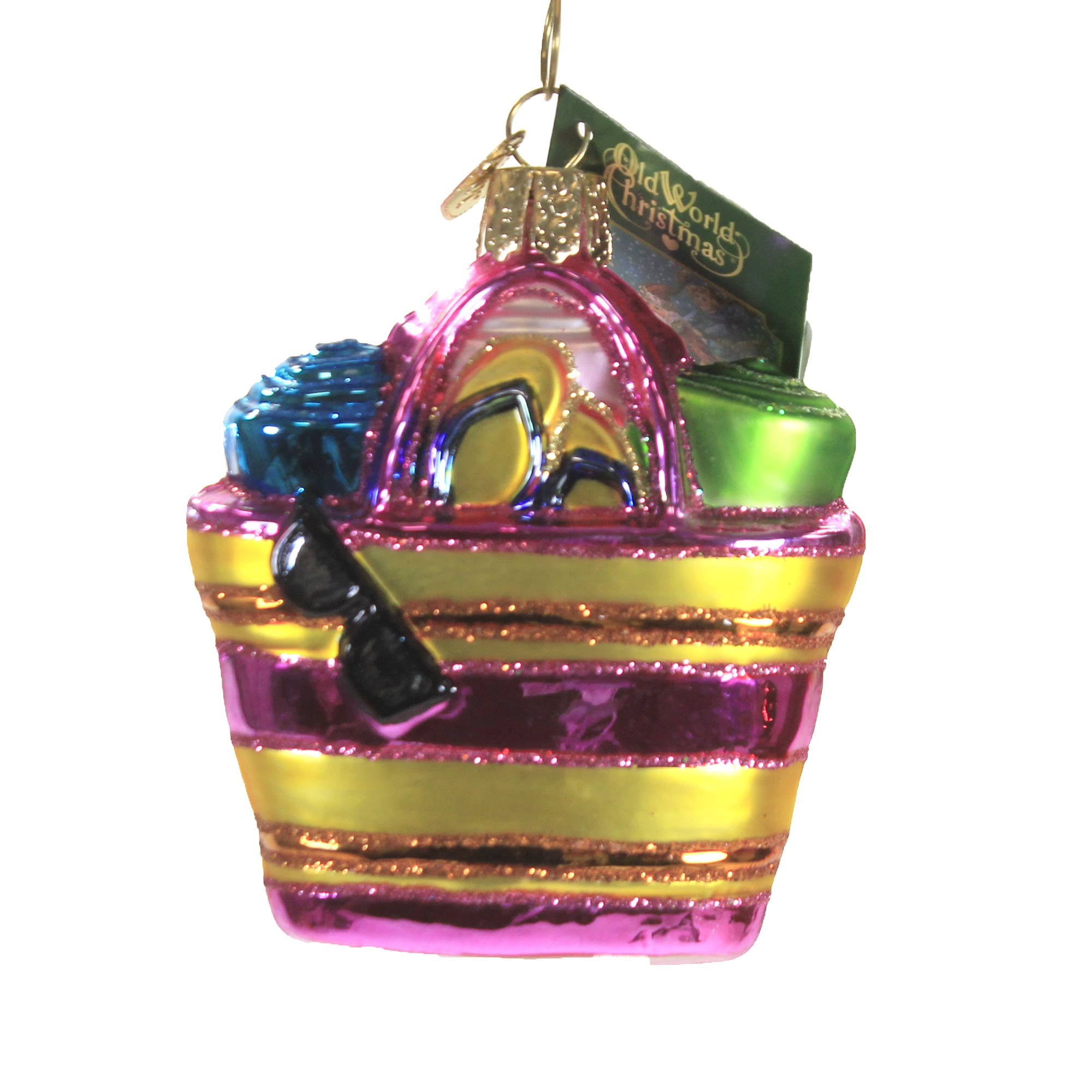 Old World Christmas Blown Glass Ornament - Beach Bag