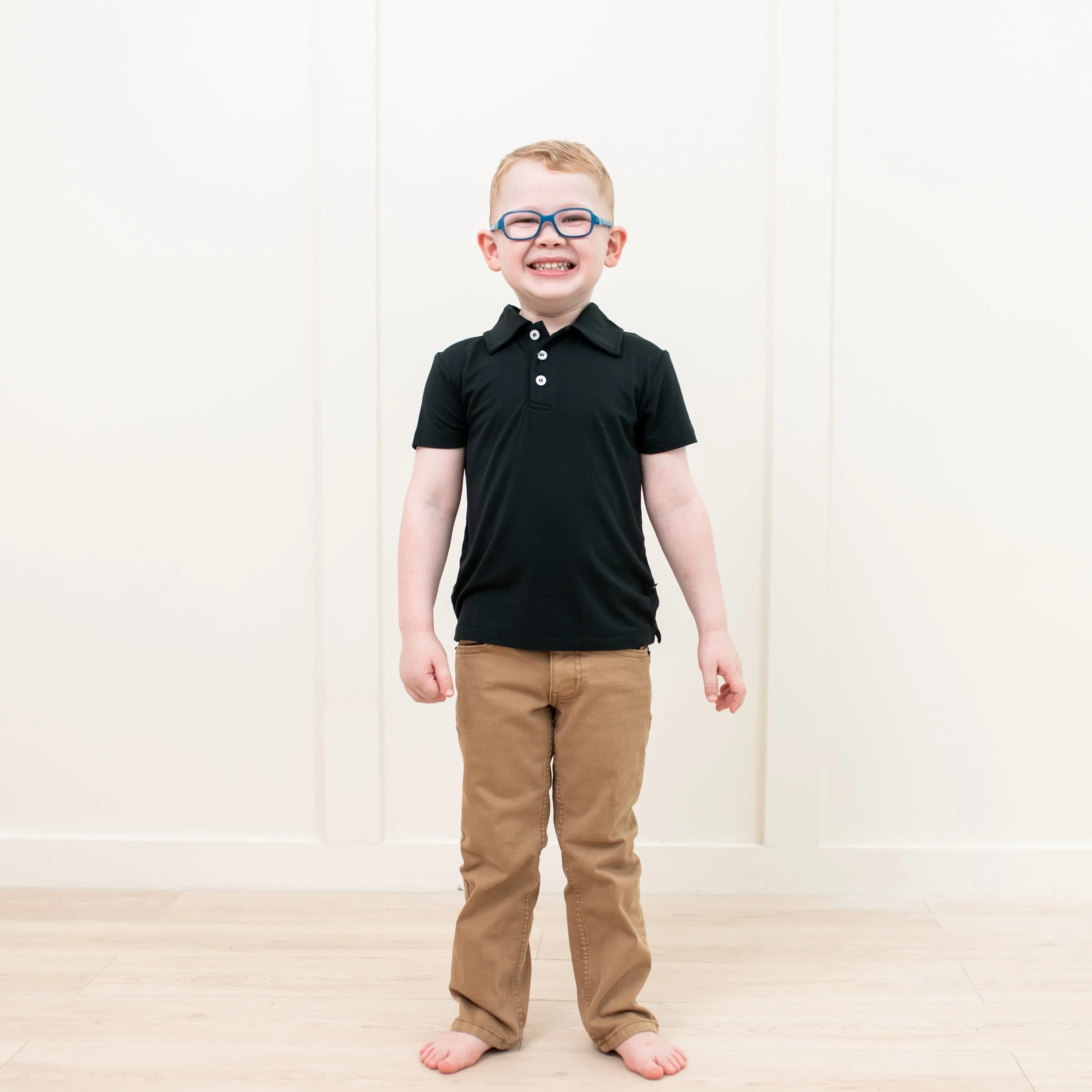 Toddler Short Sleeve Polo in Midnight