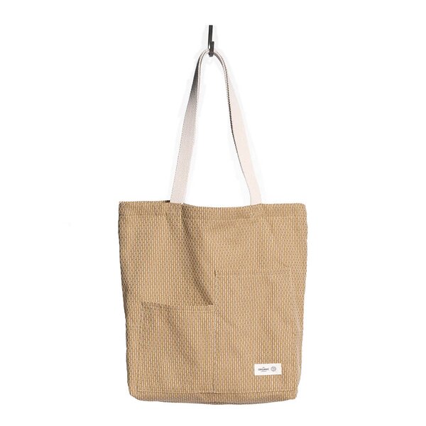 Piqué handlenett 30x35 cm khaki stone