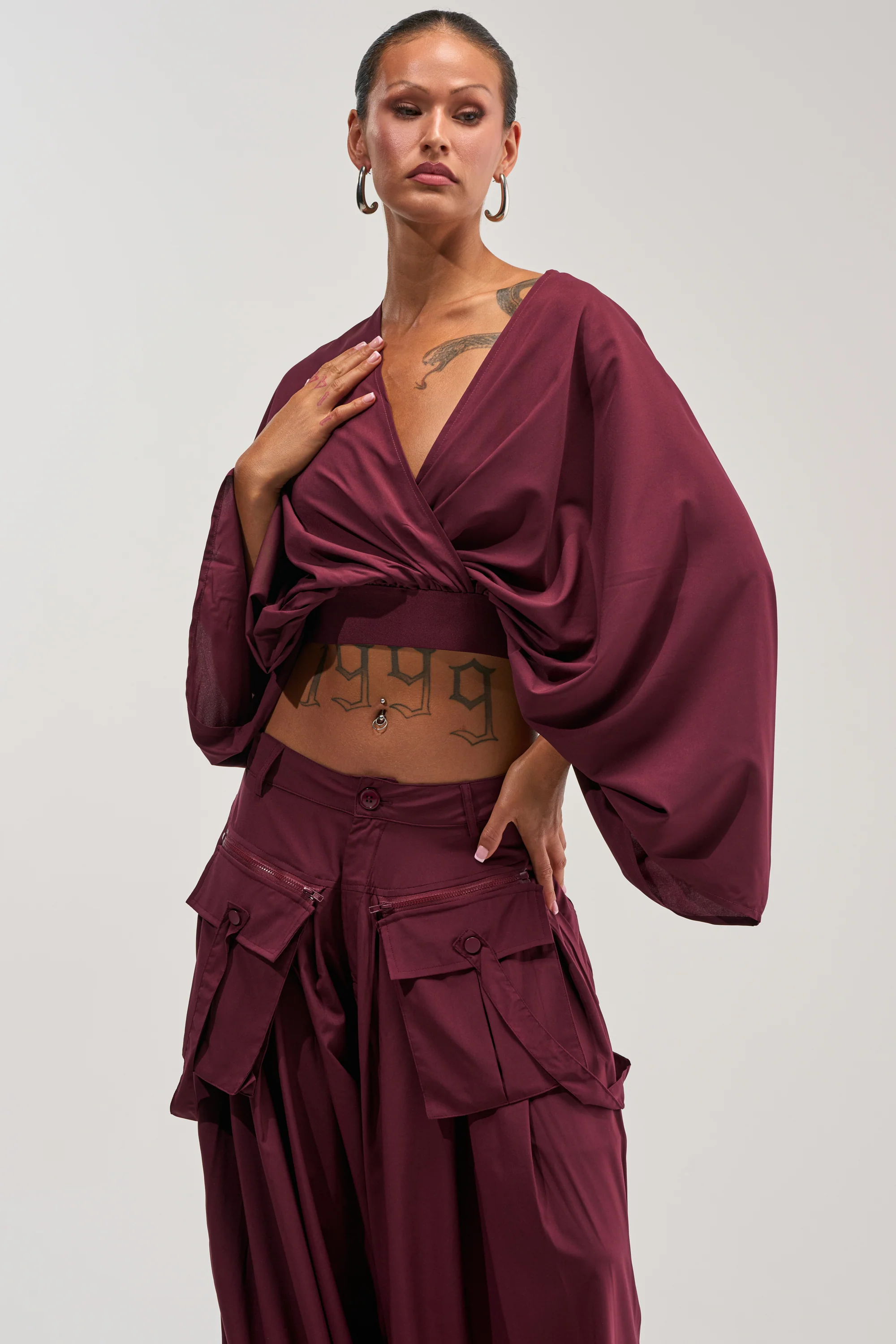 TALK ABOUT ME BLOUSE IN DEEP BURGUNDY - Akira Store