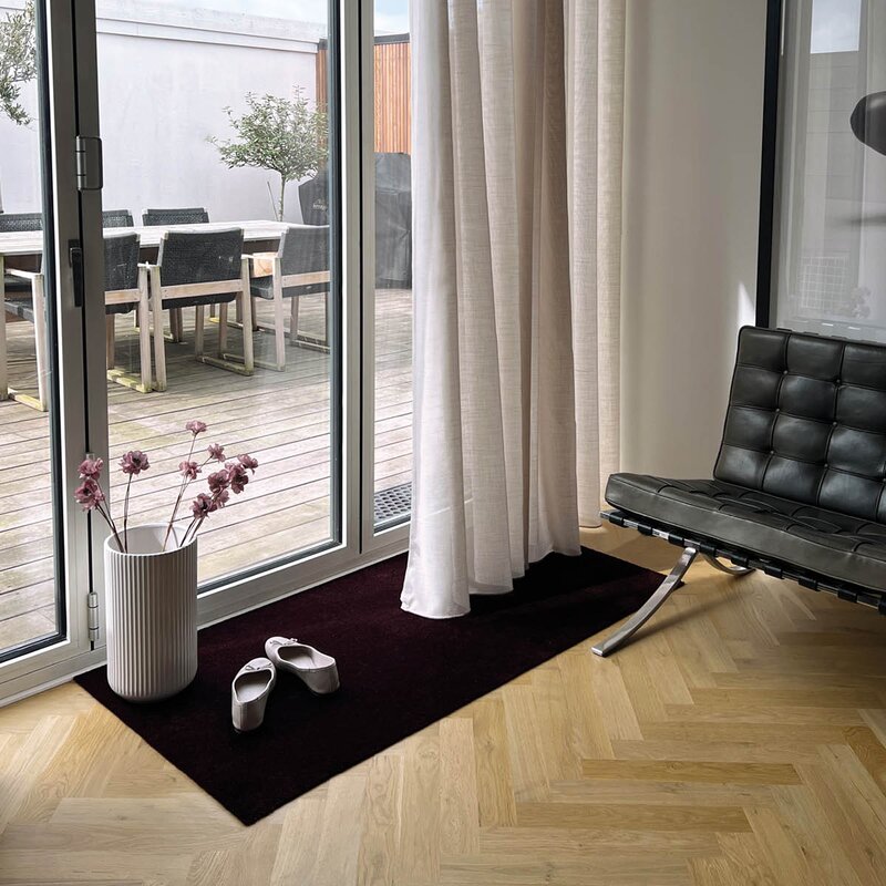 Unicolor gulvmatte 120x67 cm bordeaux