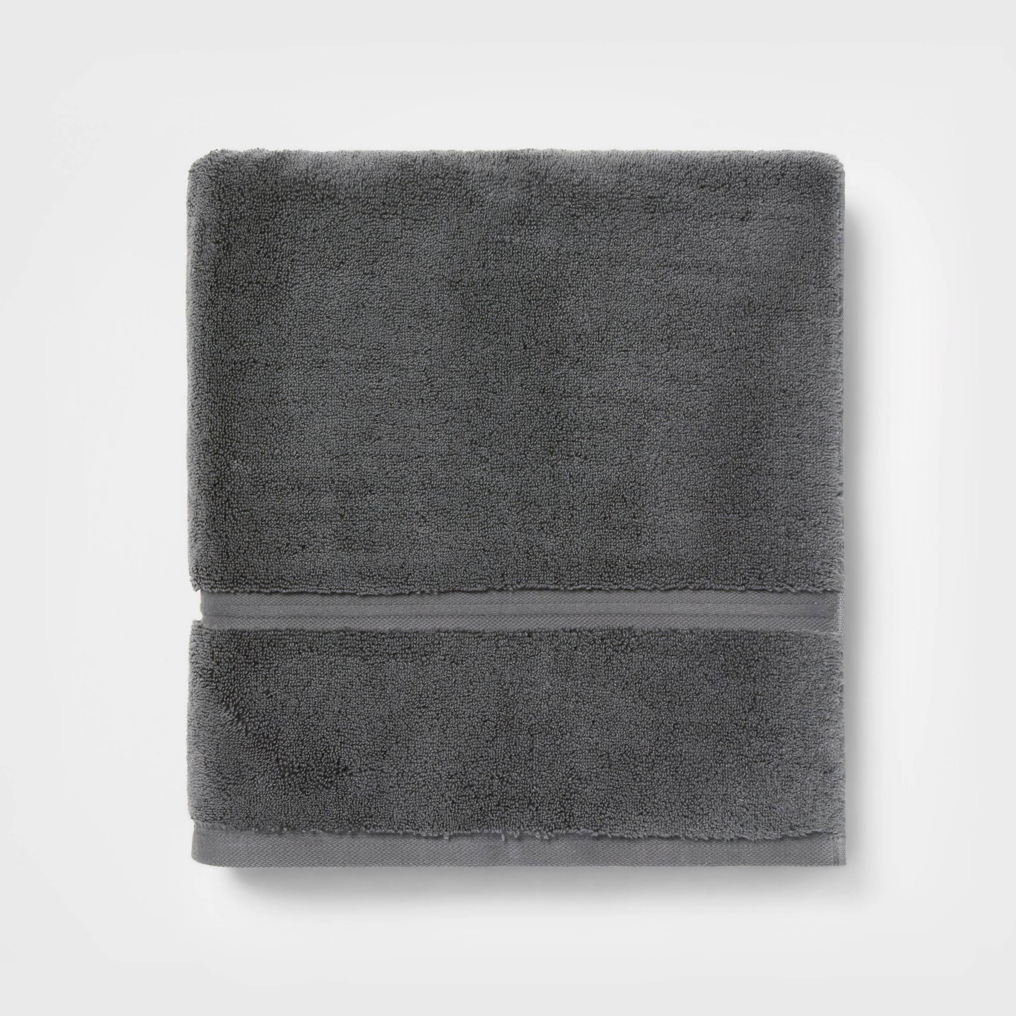 Spa Plush Bath Towel Dark Gray - Threshold